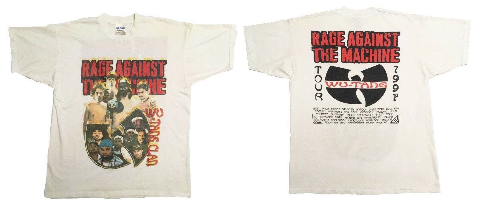 Band Tees × Tour Tee Rage Against The Machine Wu-Tang Clan | Grailed