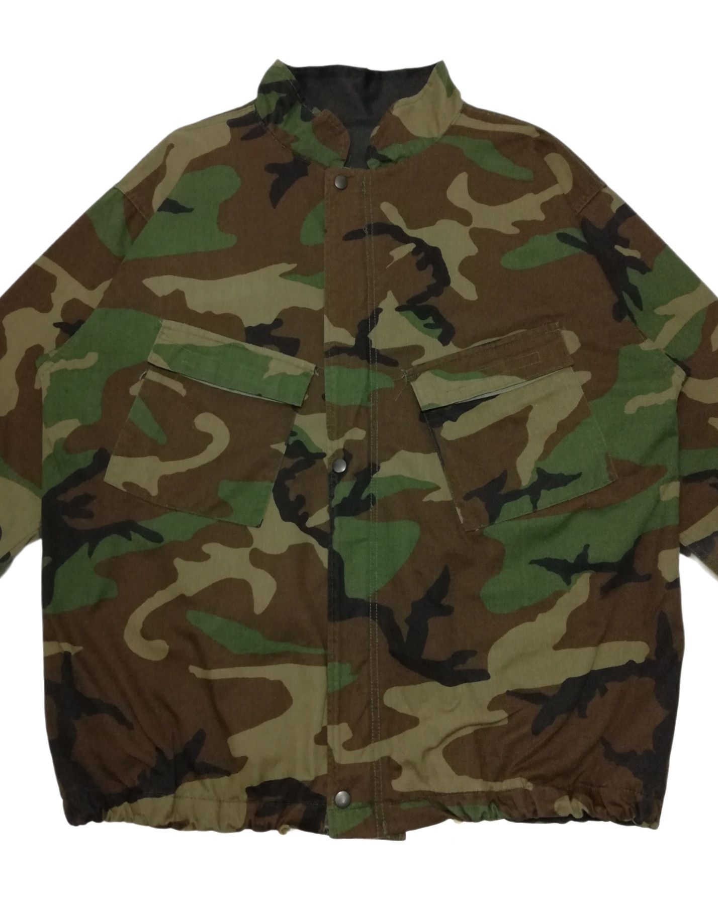 Vintage 🔥USGI Army Military Chemical Protection Suit Woodland Camo Size US XL / EU 56 / 4 - 5 Thumbnail