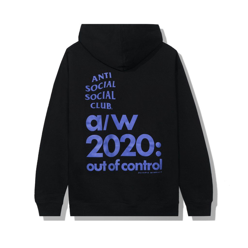 DS a/w 2020 ASSC Purple out of Control Logo Black Hoodie