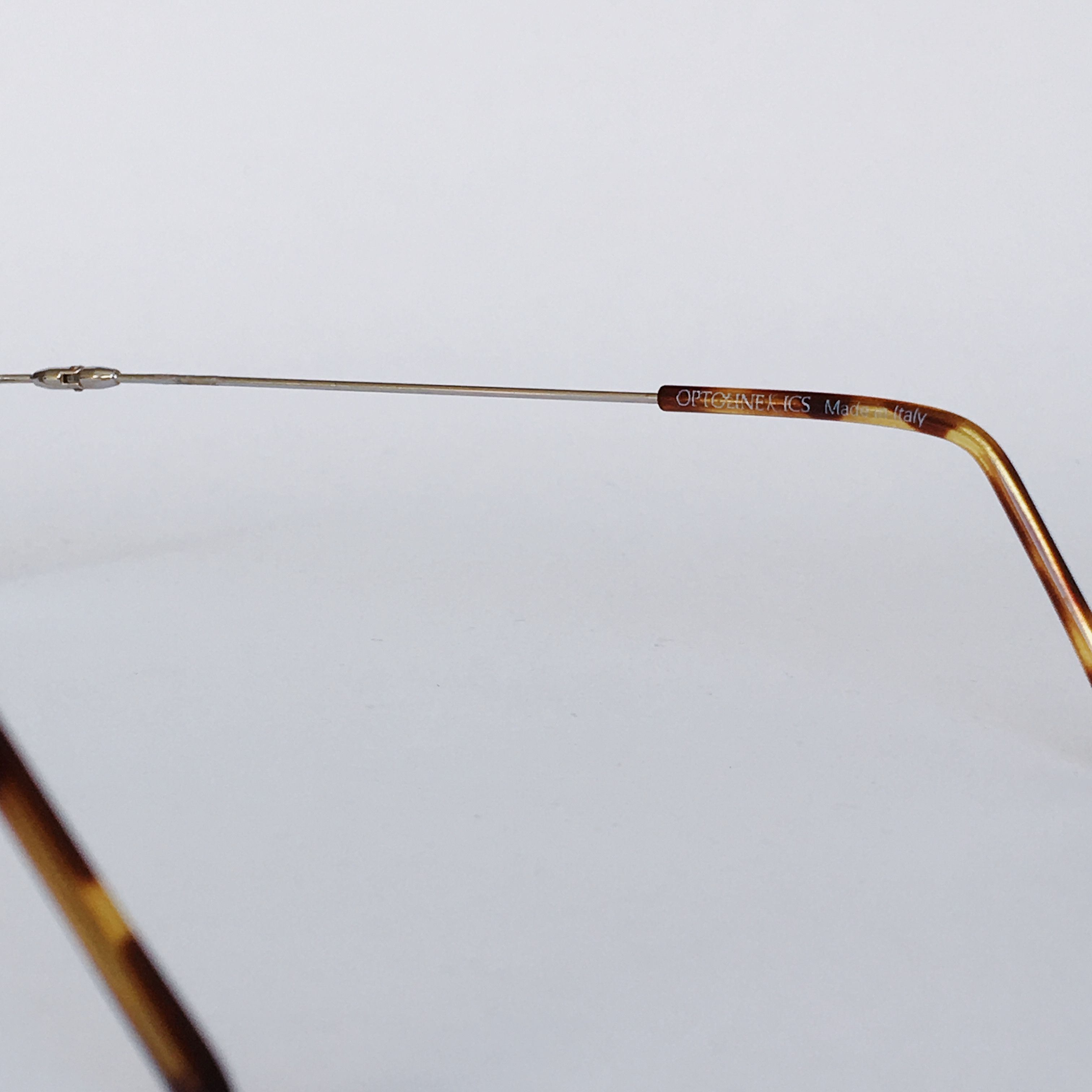 Vintage OPTOLINE Vintage Square Eyeglasses Half Rimmed Silver Gold Size ONE SIZE - 5 Thumbnail