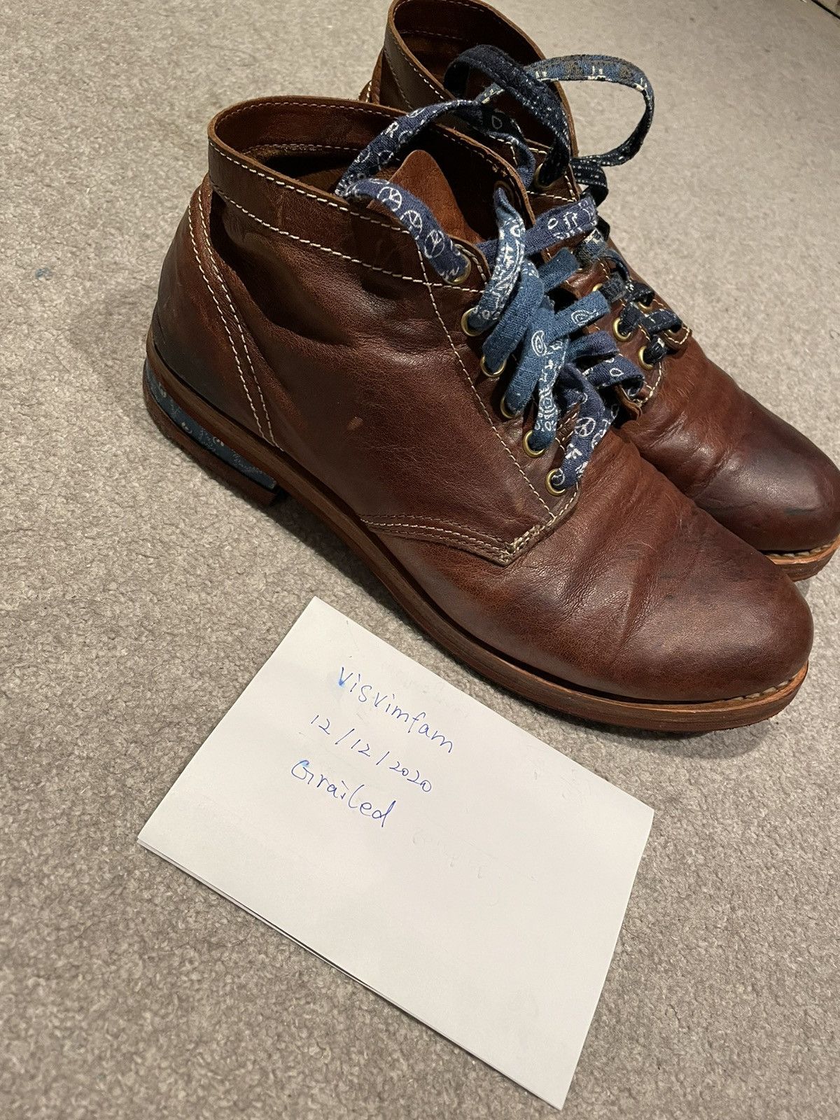 Visvim VISVIM BRIGADIER BOOTS MID-FOLK(Kangaroo Indigo 