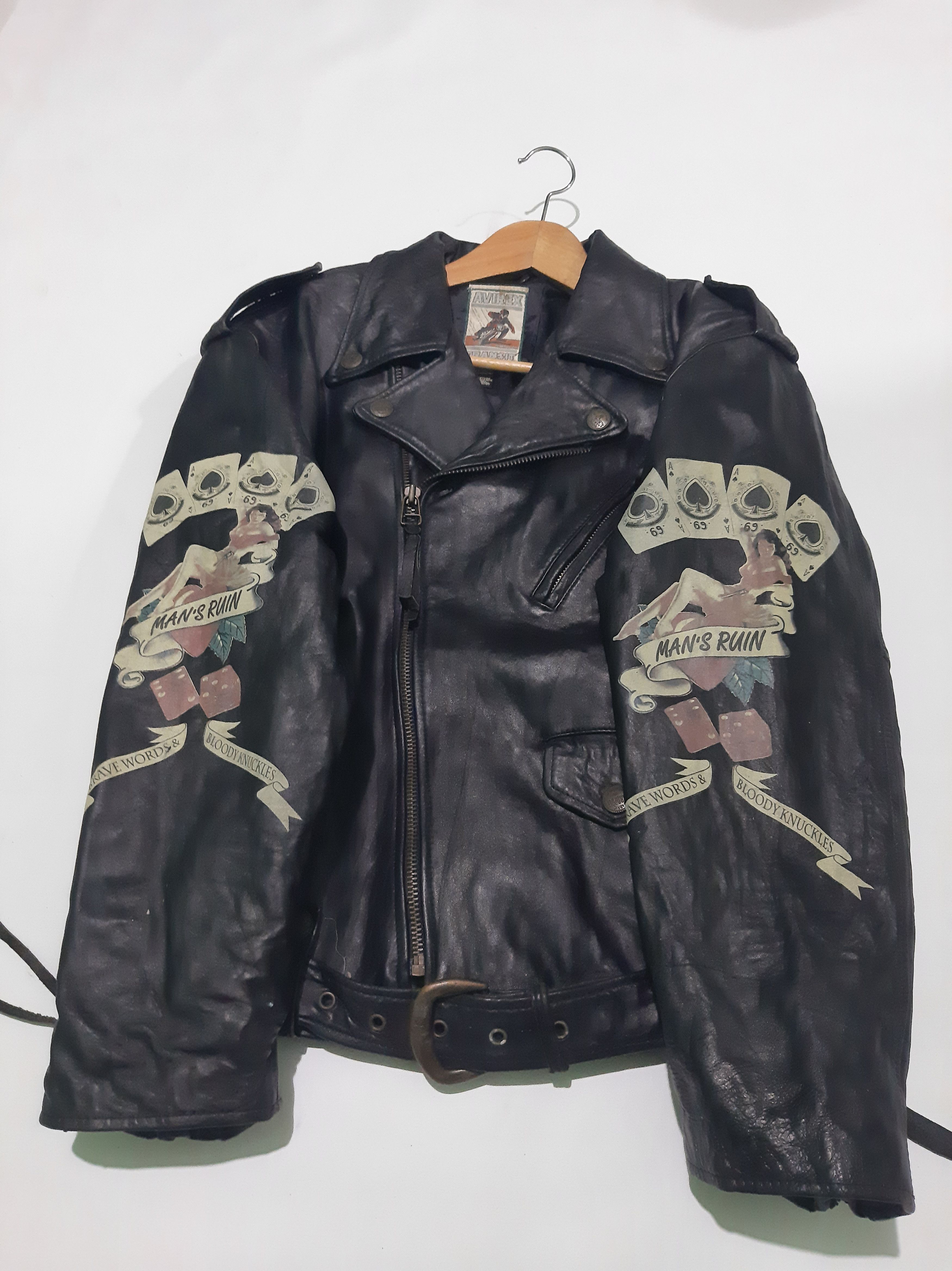 Avirex Avirex Percy Waters Tatoo Vintage Bikers Leather