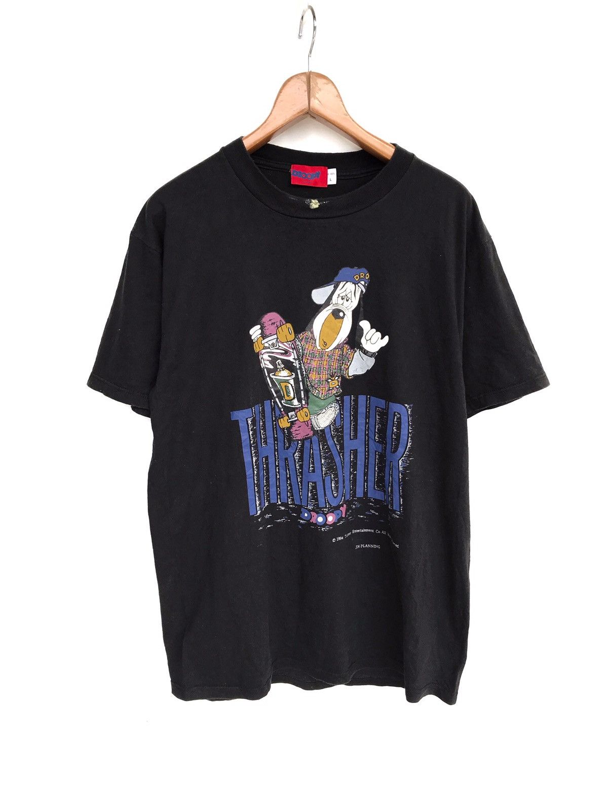 Thrasher × Vintage Vintage 90s Thrasher X Droopy Bi Printed Logo T Shirt Size US L / EU 52-54 / 3 - 1 Thumbnail