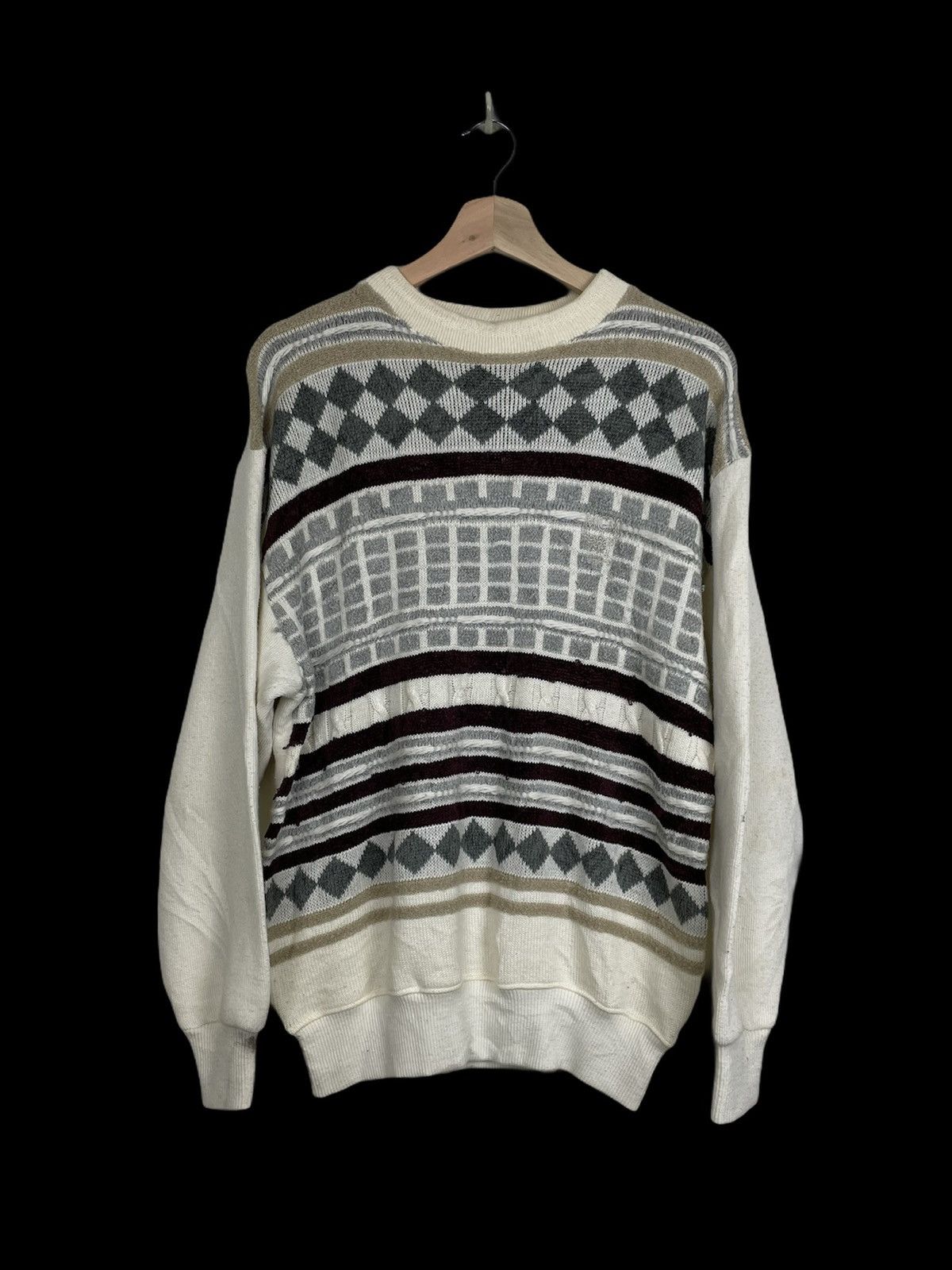 MCM Vintage MCM Japan Knit Sweater Coogi Style 80s Size US L / EU 52-54 / 3 - 1 Thumbnail