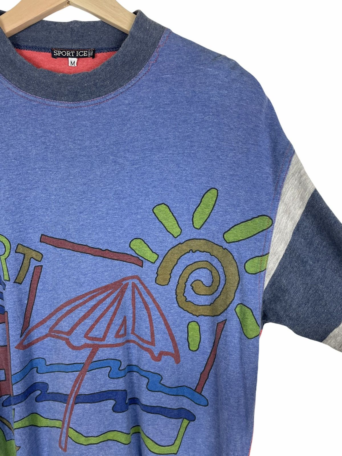 1993 Sport Ice Italy Colorblock Beach AOP Tee