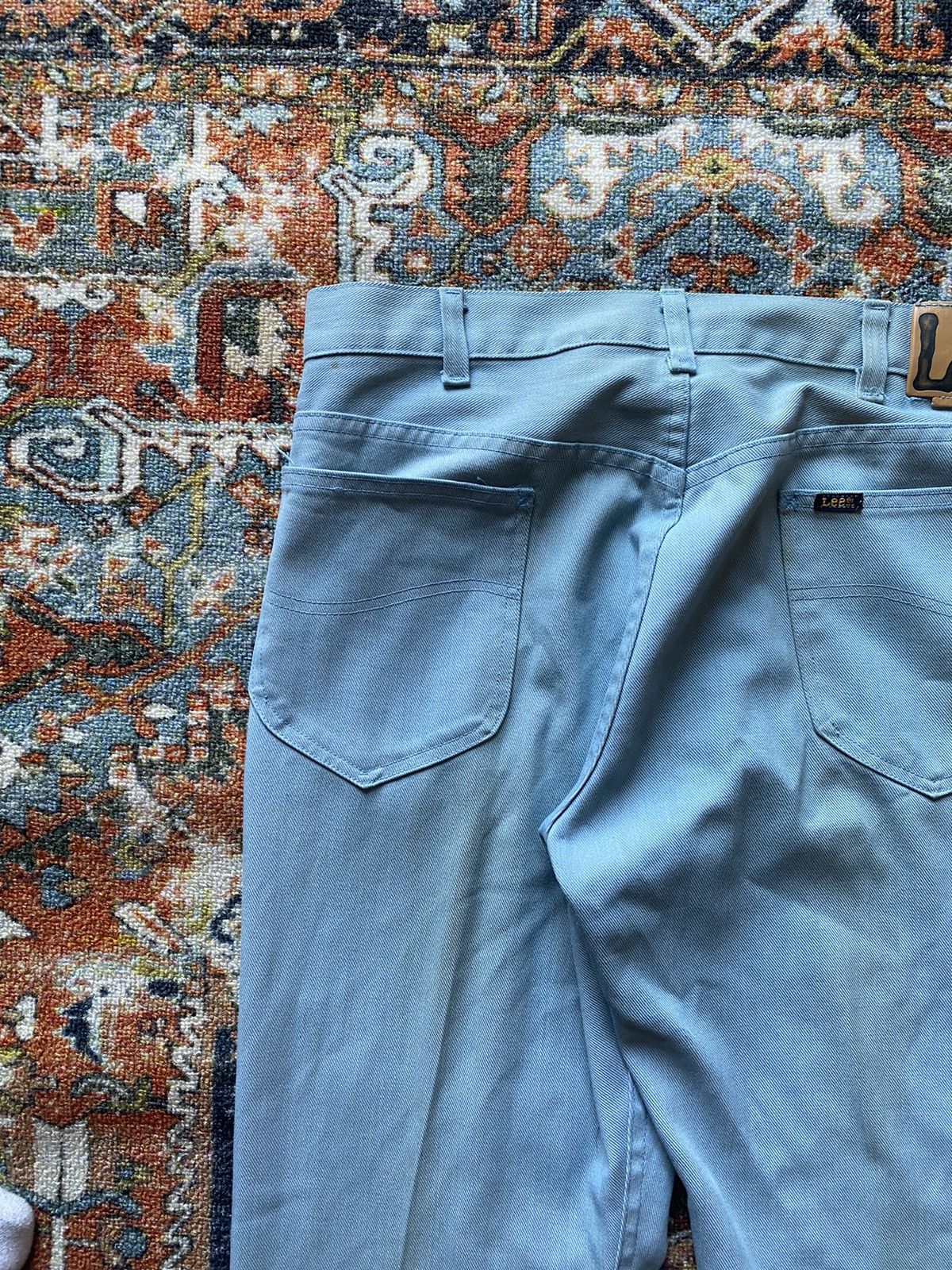 Lee Vintage 1970s Lee Rider Disco Flair Baby Blue Pants READ Size US 30 / EU 46 - 10 Thumbnail
