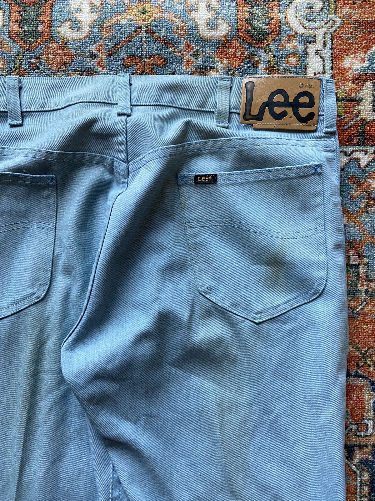 Lee Vintage 1970s Lee Rider Disco Flair Baby Blue Pants READ Size US 30 / EU 46 - 9 Thumbnail