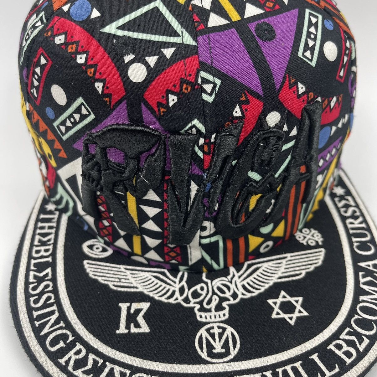 RVCA Rvca Skull Snapback Streetwear Hat Size ONE SIZE - 7 Thumbnail