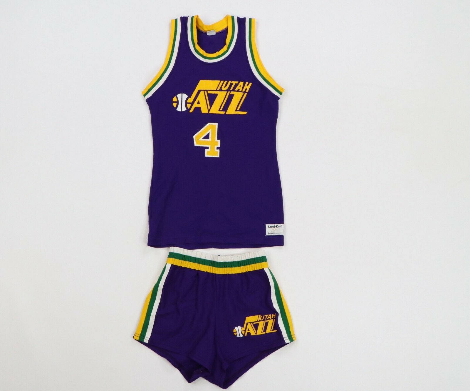 MacGregor × Vintage Vintage 80s Sand Knit Utah Jazz Adrian Dantley Jersey Kit Size US S / EU 44-46 / 1 - 2 Thumbnail