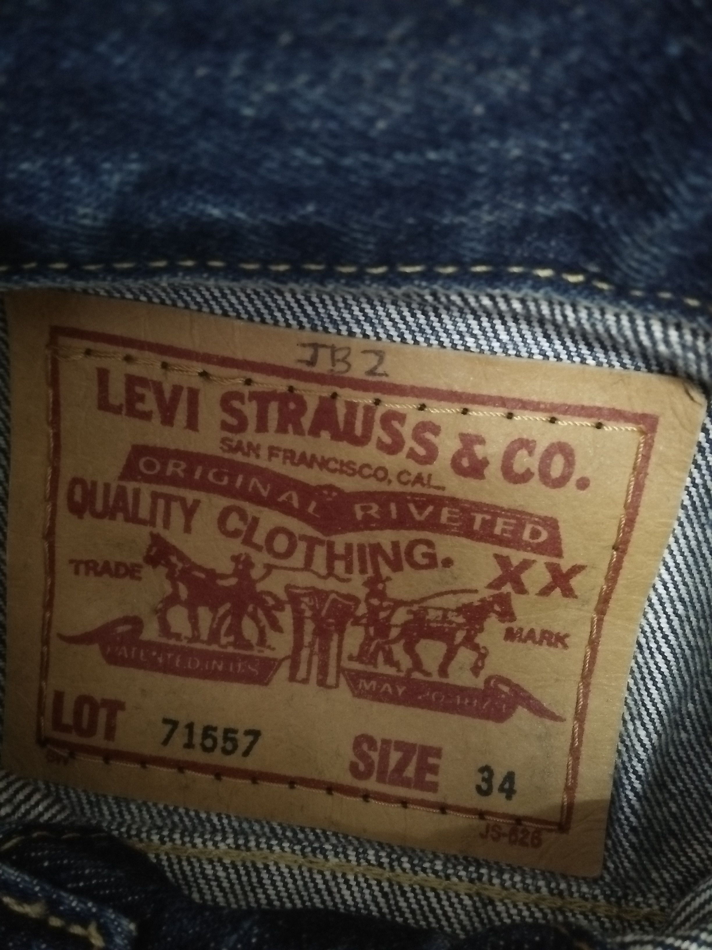 Levi's Vintage Clothing VTG LEVIS 557 BIG E DENIM JACKET (B69) Size US S / EU 44-46 / 1 - 5 Thumbnail