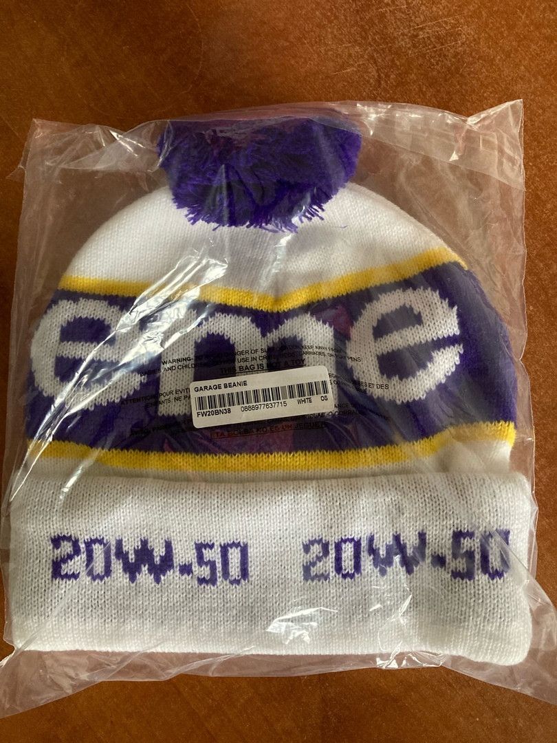 Supreme Garage Beanie White