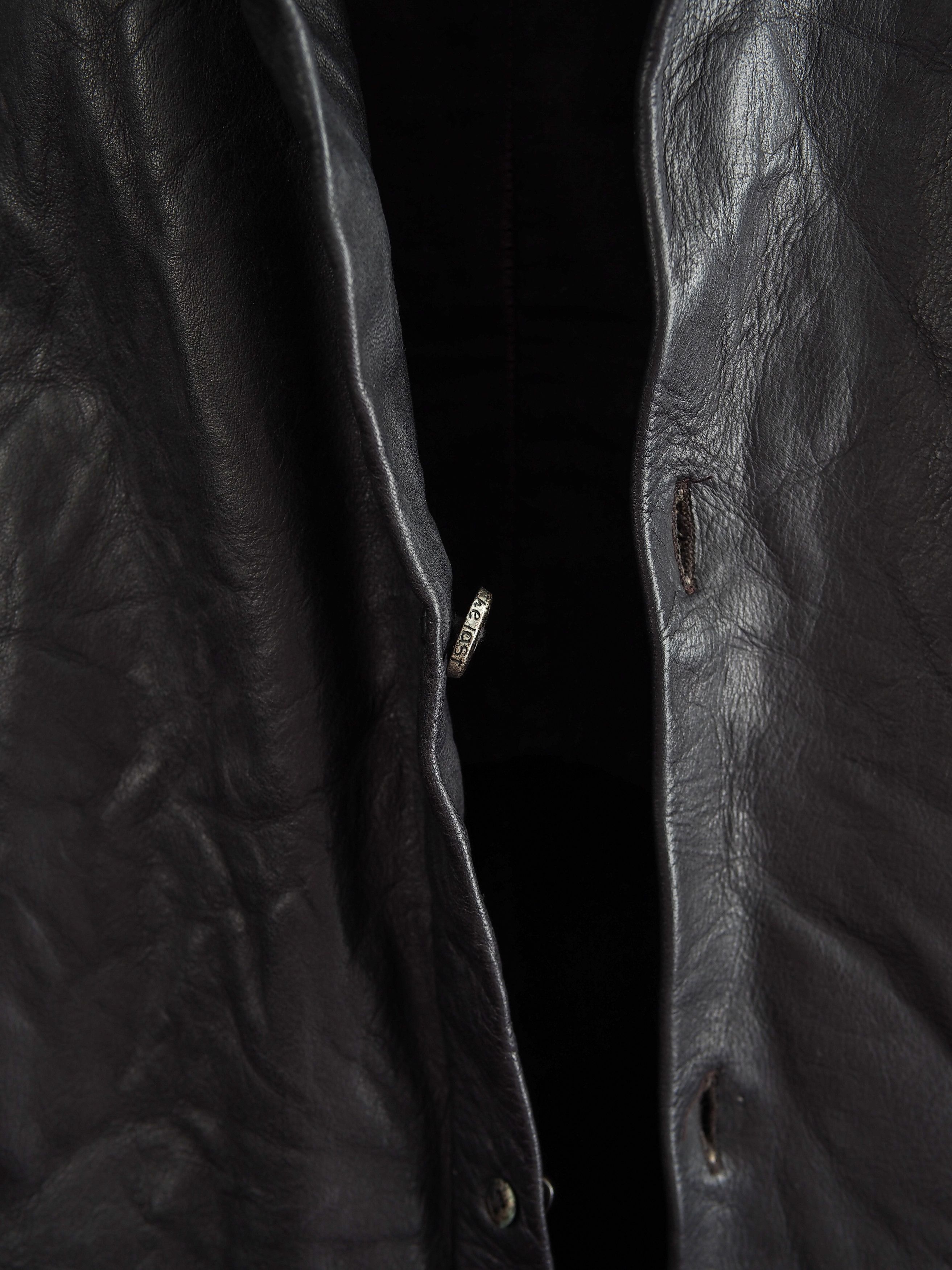 Vintage 2002 Carpe Diem Washable Leather Shirt Mens Size 2
