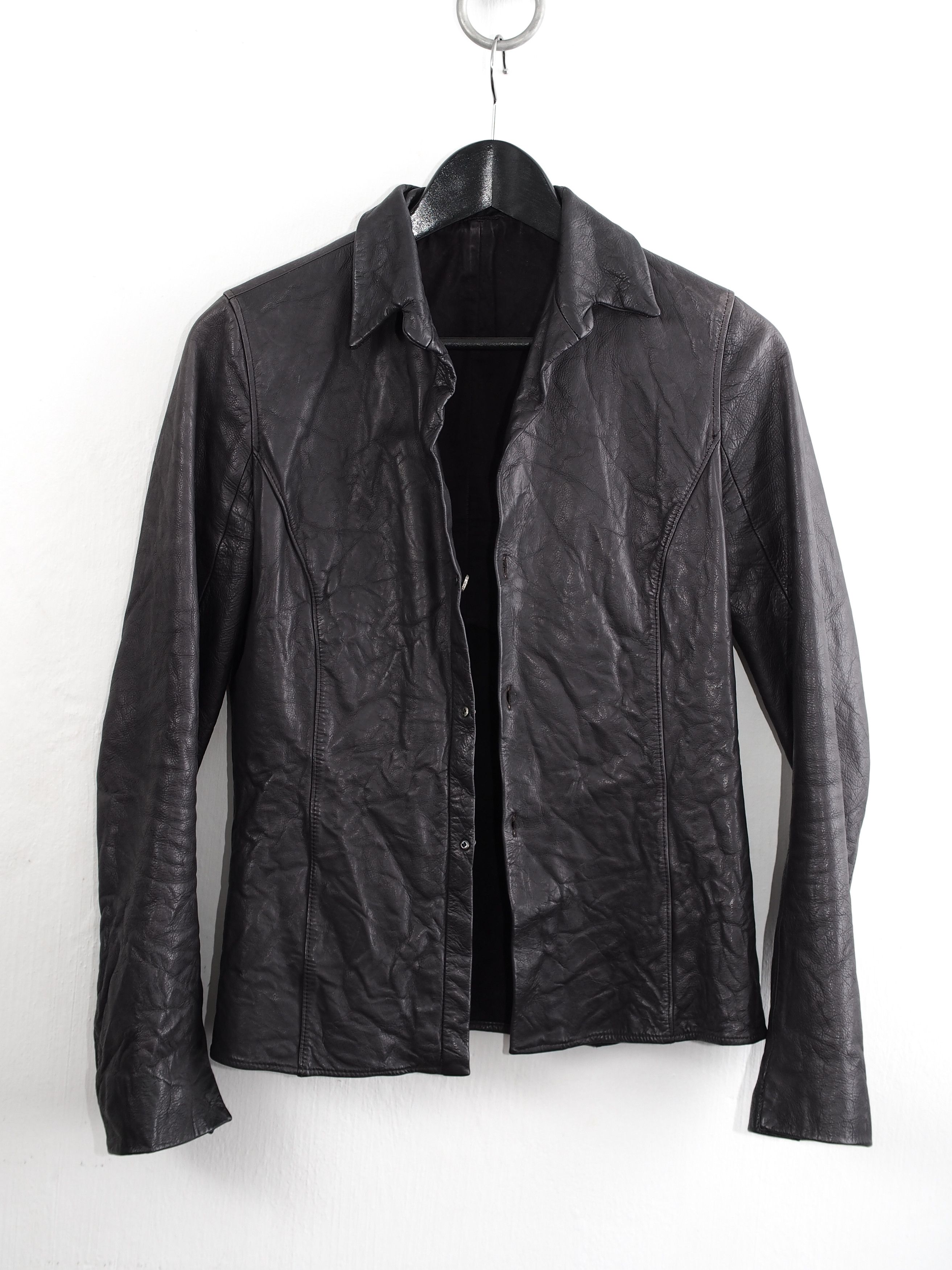 Vintage 2002 Carpe Diem Washable Leather Shirt Mens Size 2