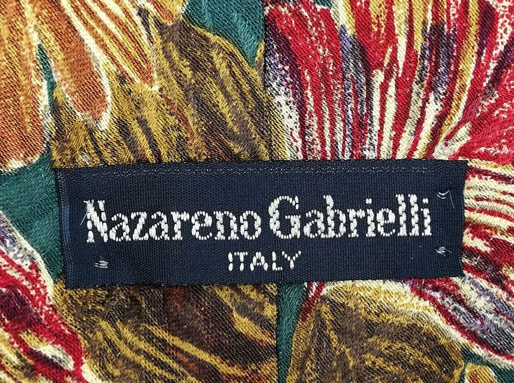 Nazareno Gabrielli NAZARENO GABRILLI ITALY RARE FLORAL DESIGN NECKTIE LUXURY Size ONE SIZE - 4 Thumbnail