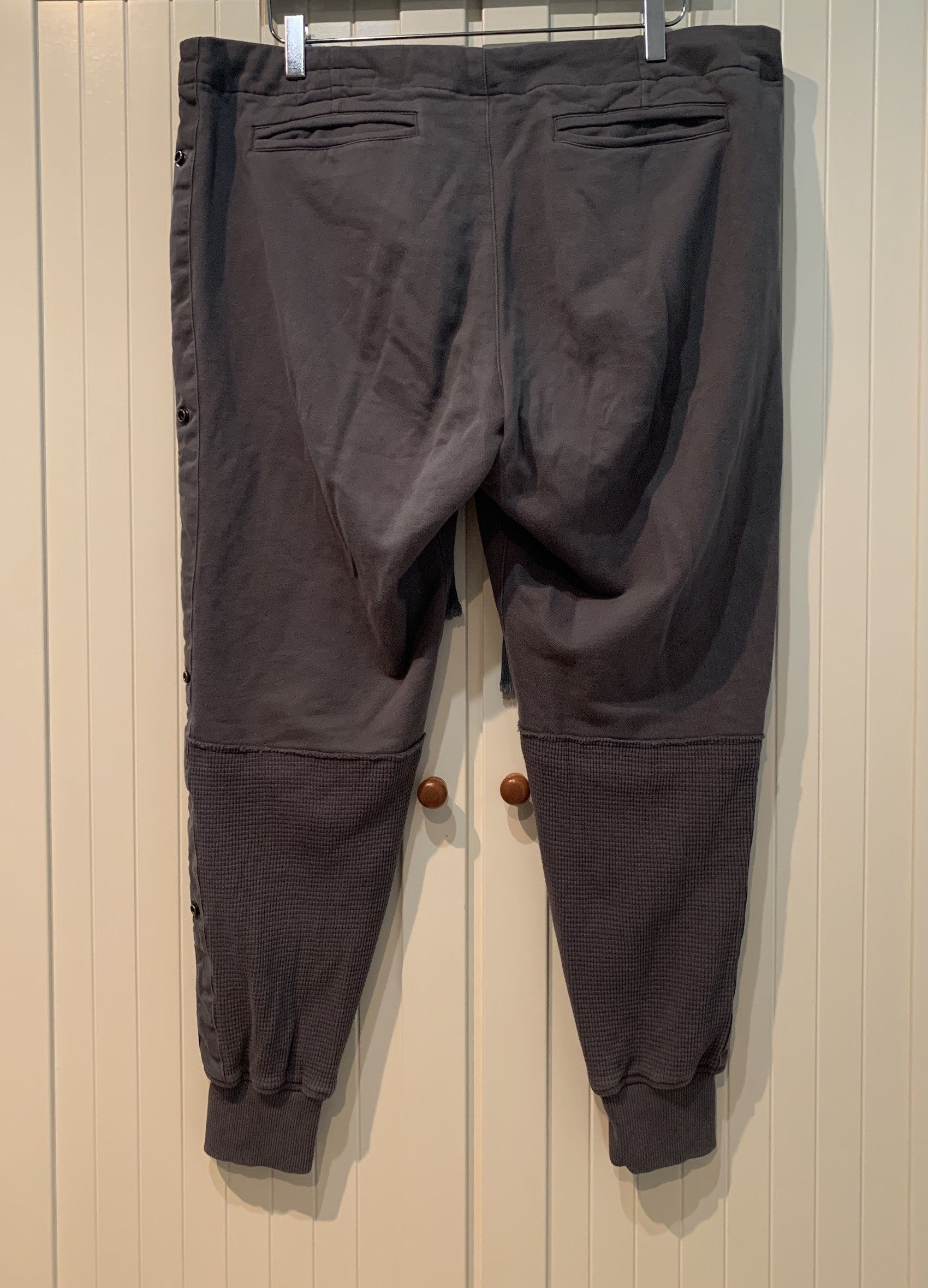 Greg Lauren Charcoal Fleece Slim Lounge Pant Size US 34 / EU 50 - 7 Thumbnail