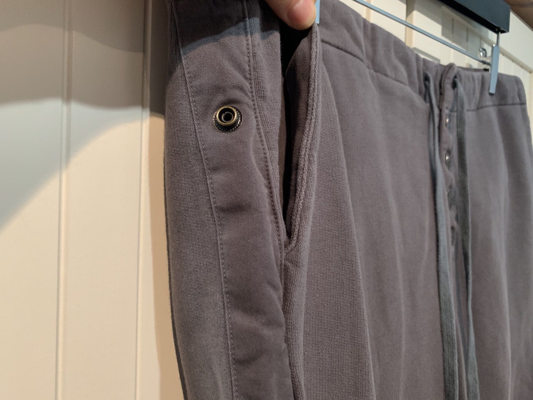 Greg Lauren Charcoal Fleece Slim Lounge Pant Size US 34 / EU 50 - 6 Thumbnail