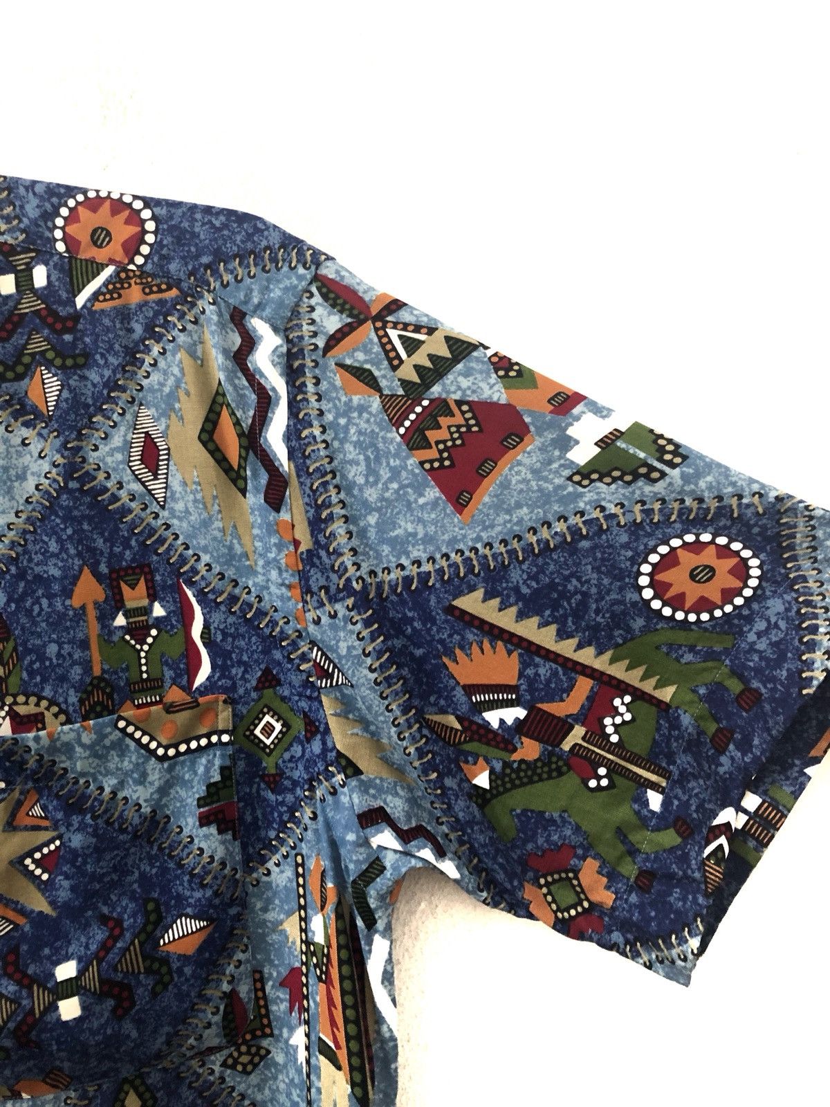 Vintage Michele D’Ambra Italy Ancient Middle East Art Rayon Shirt Size US M / EU 48-50 / 2 - 10 Thumbnail