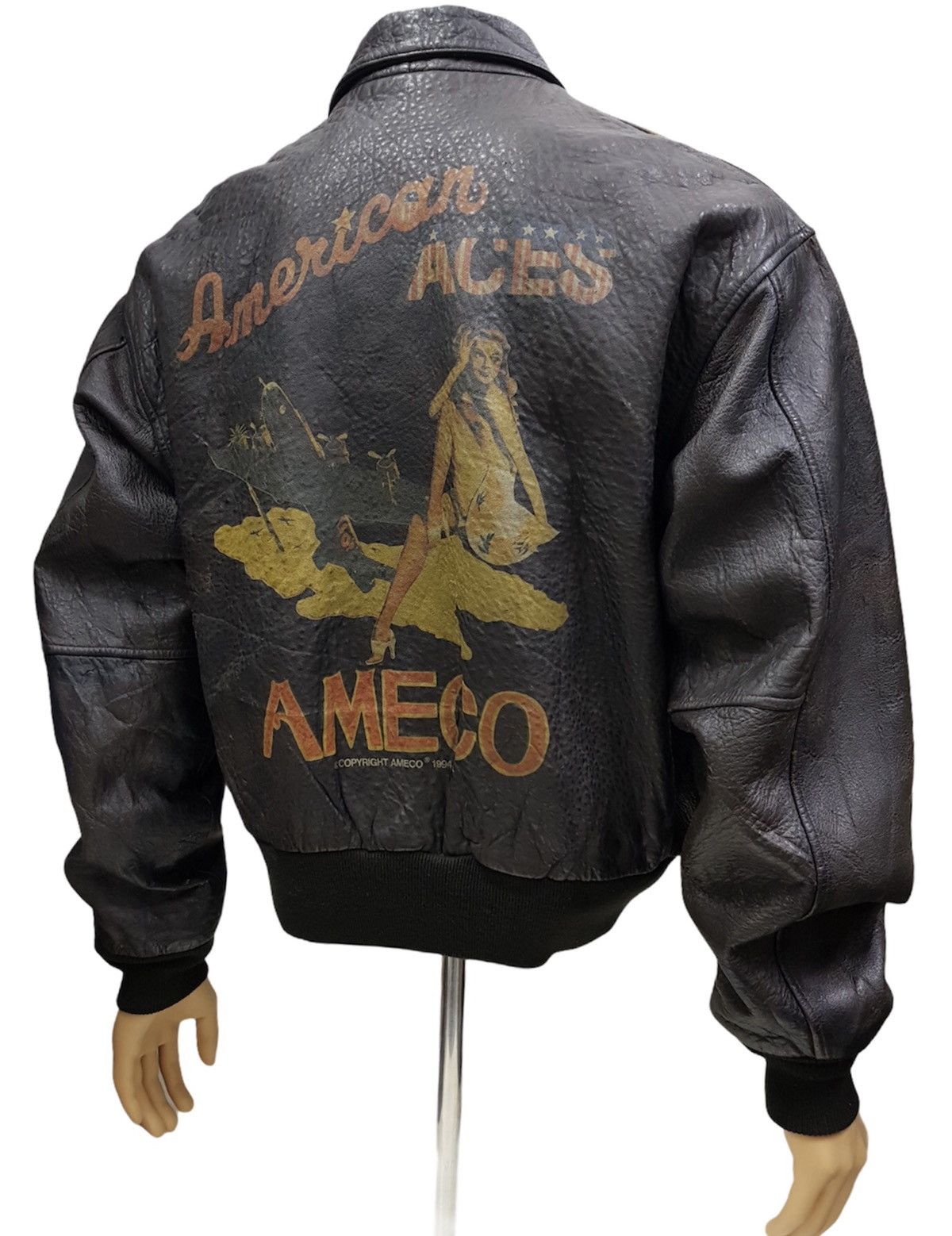 Leather Jacket × Us Air Force × Vintage RARE 🔥 U.S ARMY