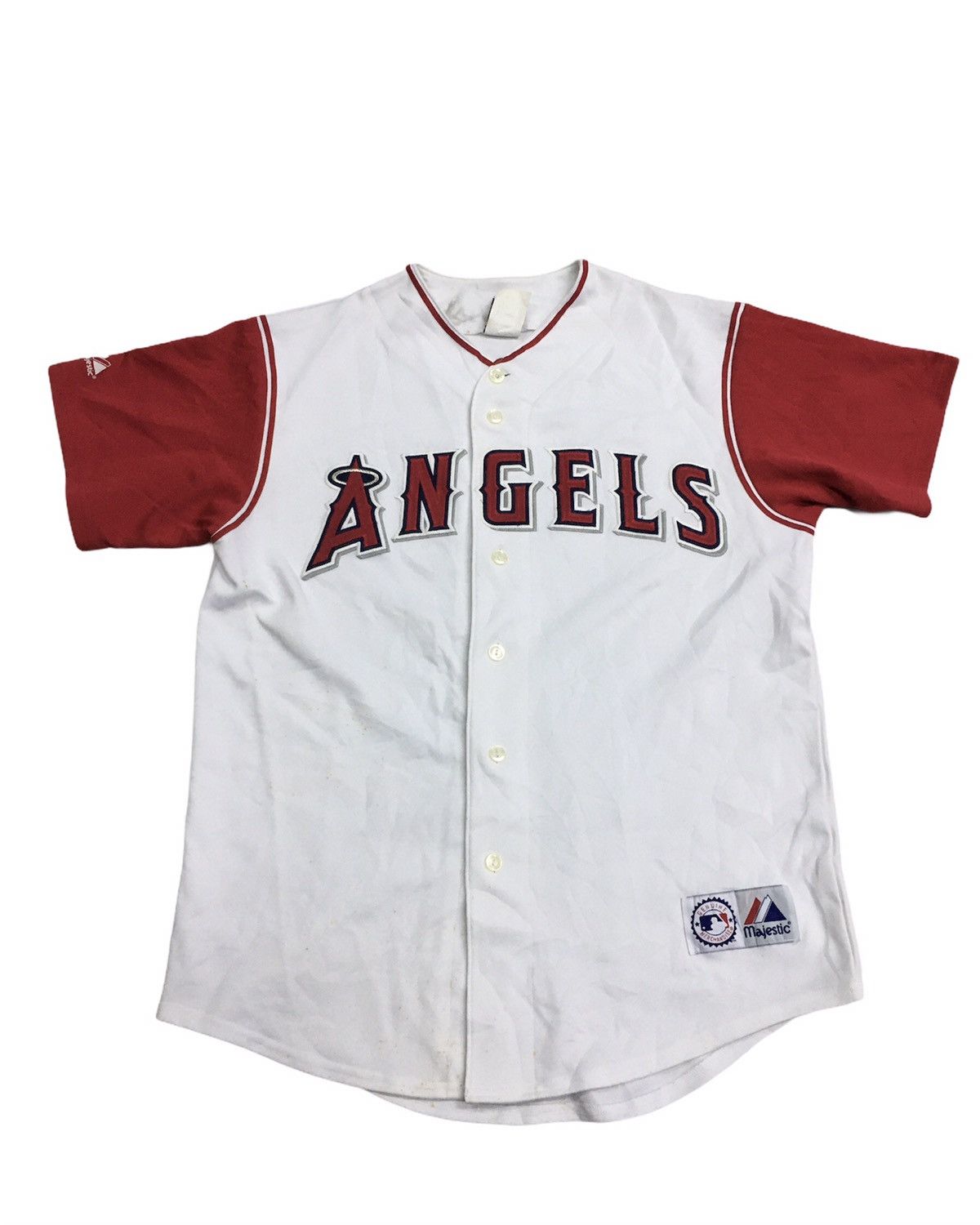 vintage majestic angels baseball jersey