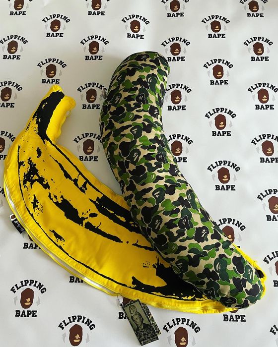 BAPE Andy Warhol ABC BANANA クッション エイプ L-