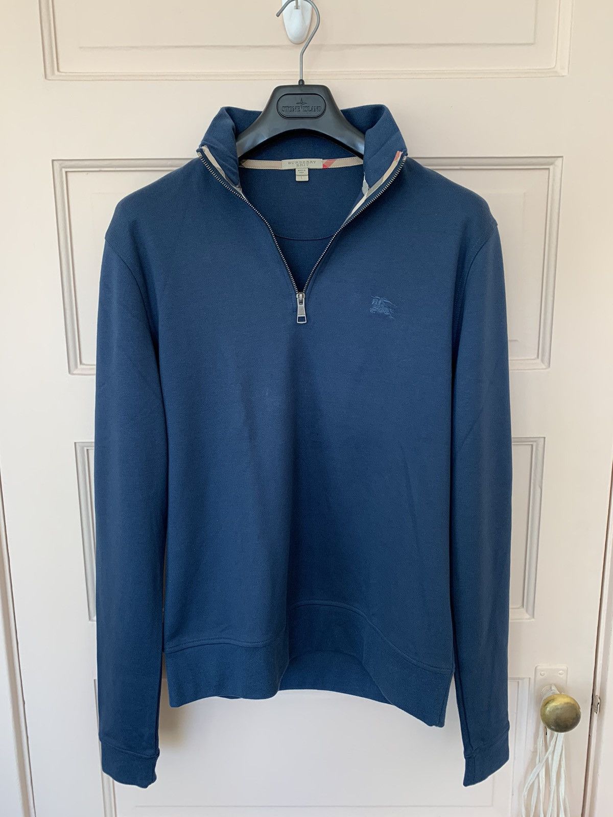 Burberry Burberry Brit Half Zip Sweater - Blue 