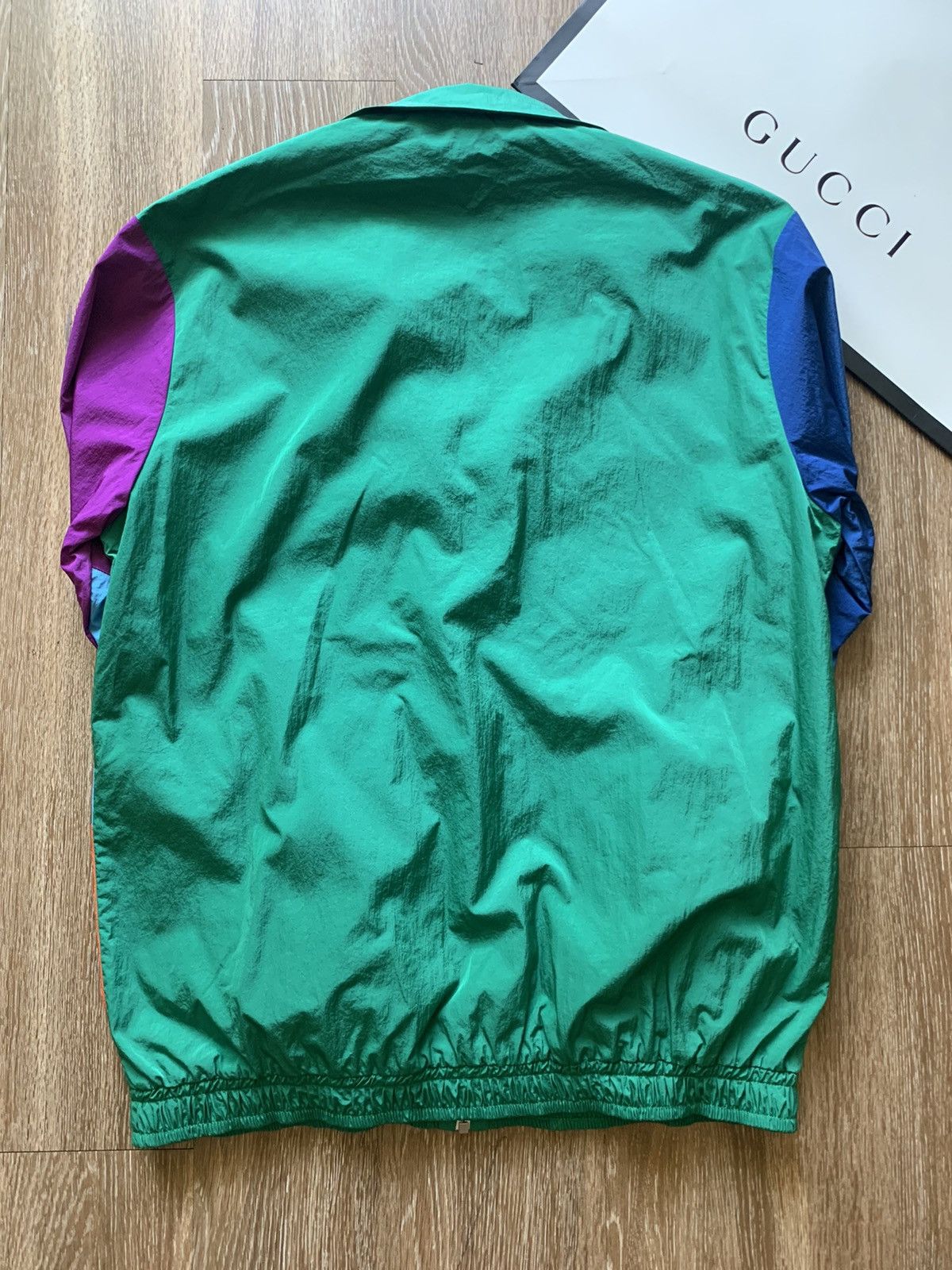 Gucci NEW Mens Gucci Oversized Waterproof Nylon Multicolor Jacket Size US M / EU 48-50 / 2 - 4 Thumbnail