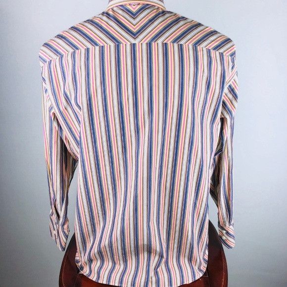 Ted Baker Ted Baker Striped Button Front Shirt 16.5 34/35 Size US L / EU 52-54 / 3 - 4 Thumbnail