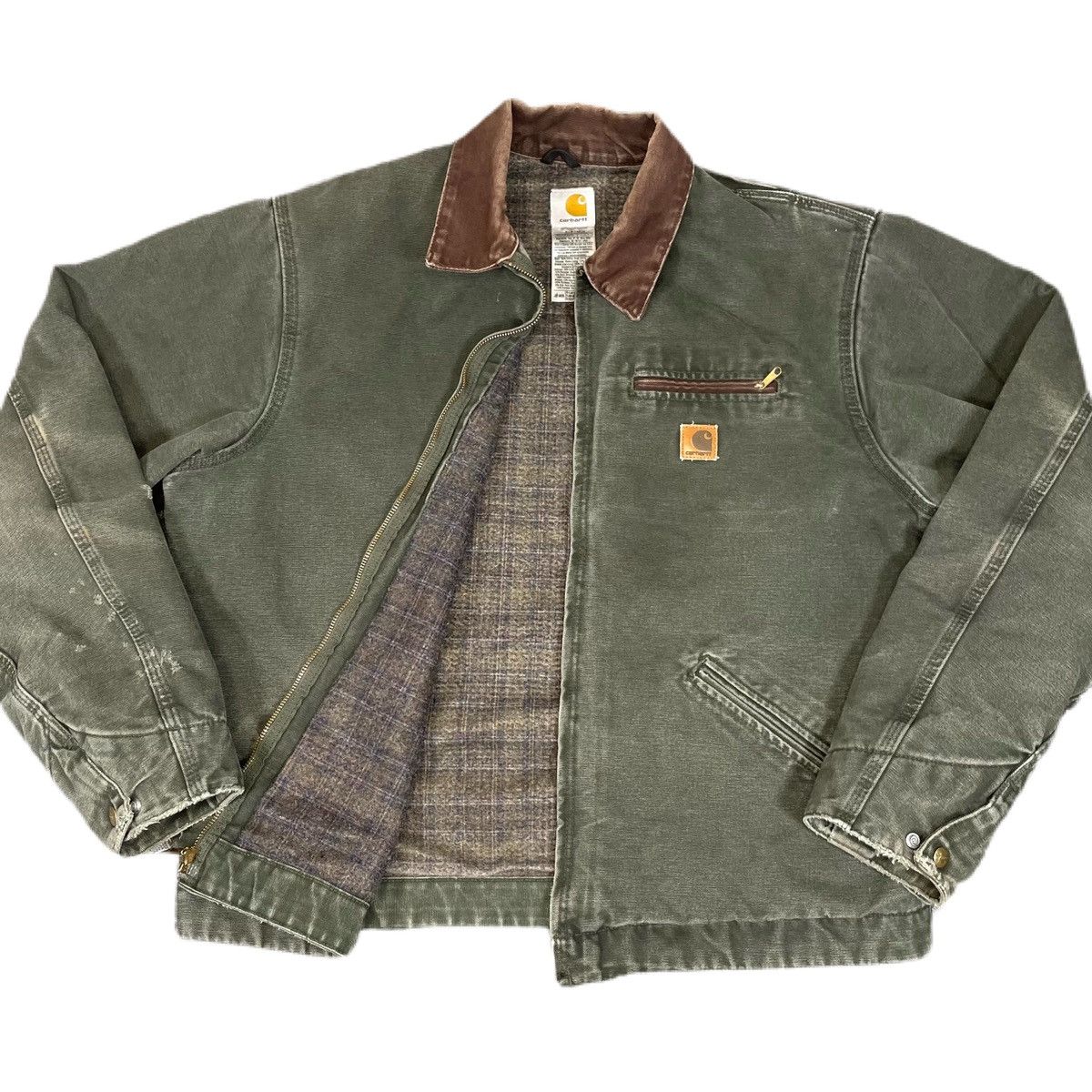 Carhartt × Vintage Carhartt Detroit Jacket J97 moss green