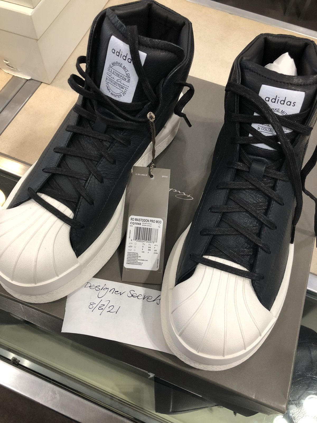 Adidas × Rick Owens Rick Owens x Mastodon Pro Model 2 Black Milk 