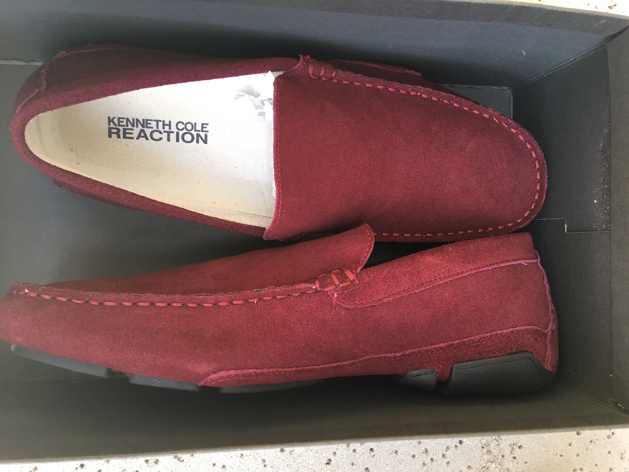 Kenneth Cole Burgundy Suede Loafers