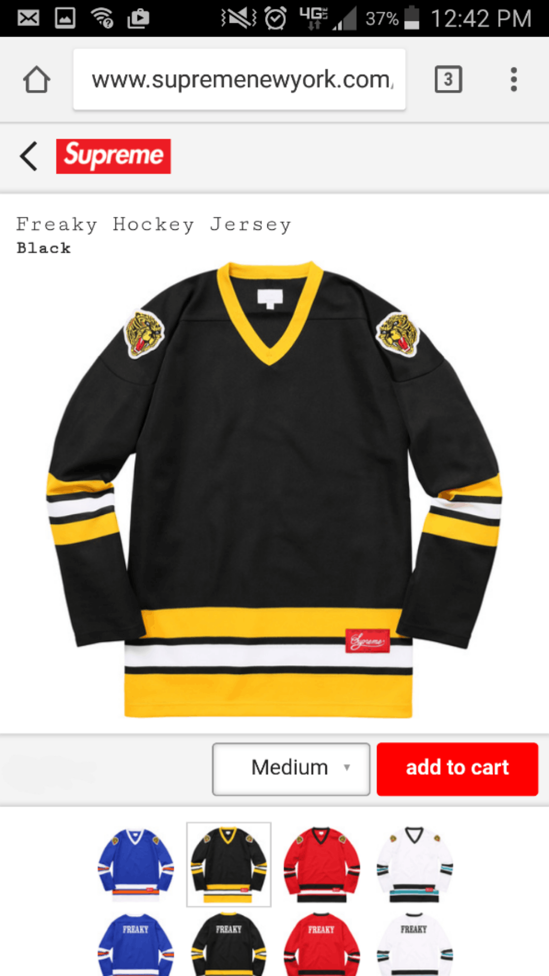 Supreme freaky hockey jersey hotsell