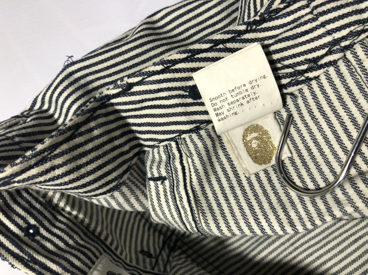 Bape Bape Monkey Cargo Hickory Stripe shorts Size US 34 / EU 50 - 7 Thumbnail