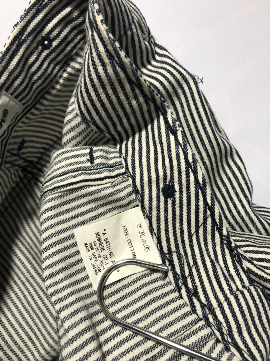Bape Bape Monkey Cargo Hickory Stripe shorts Size US 34 / EU 50 - 6 Thumbnail