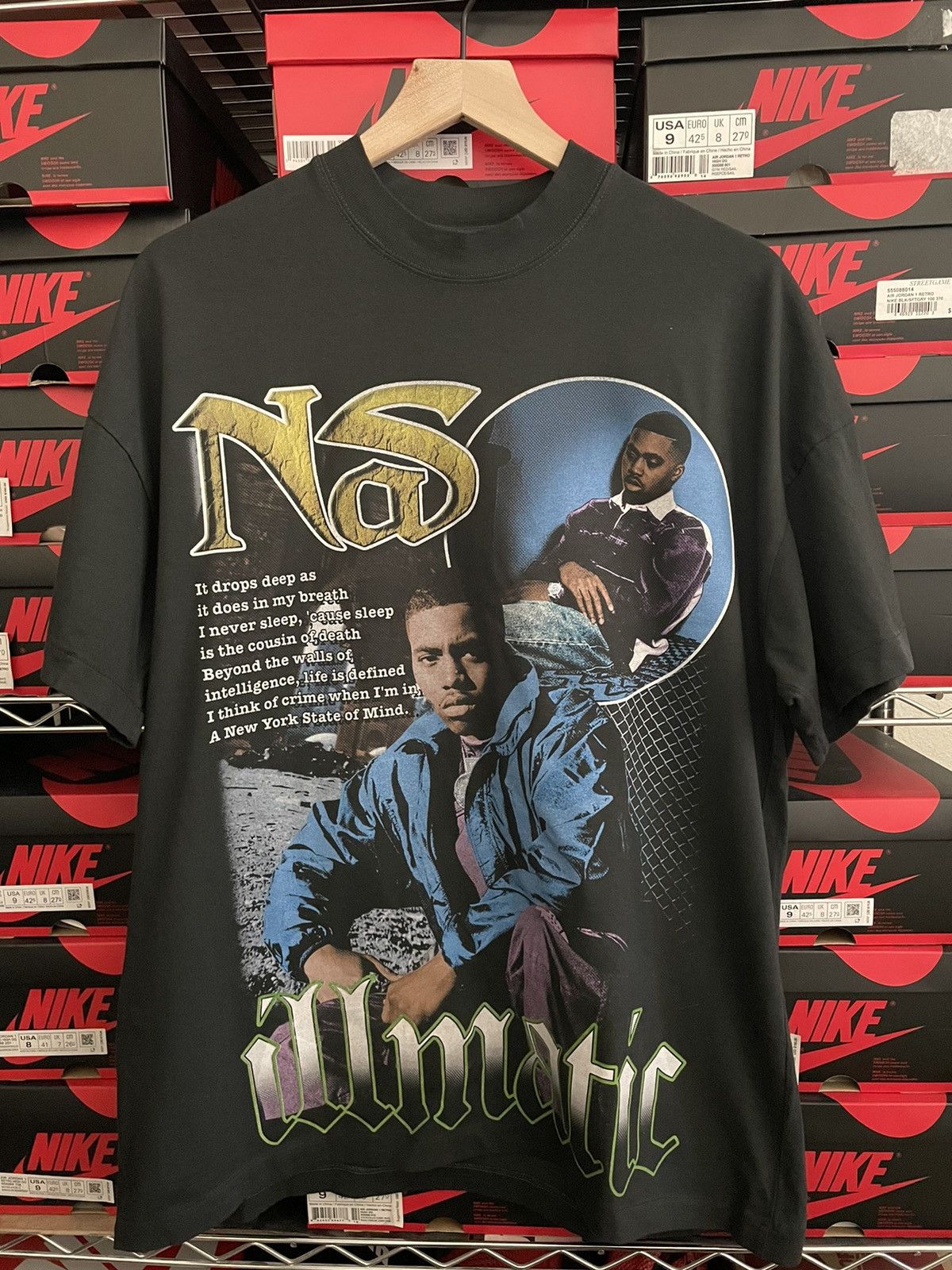 Marino Morwood × Rap Tees × Vintage Effn Clothing Nas Illmatic 