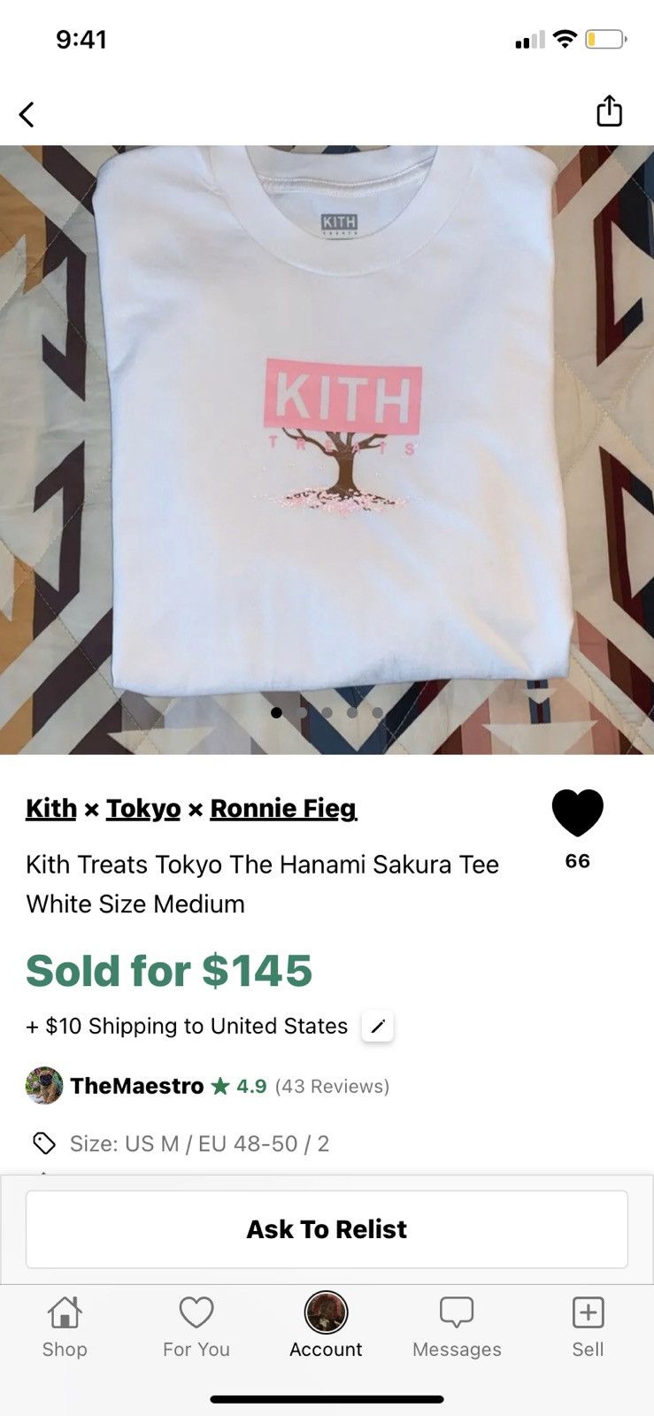 Kith × Ronnie Fieg × Tokyo Kith Treats Tokyo The Hanami Sakura Tee 