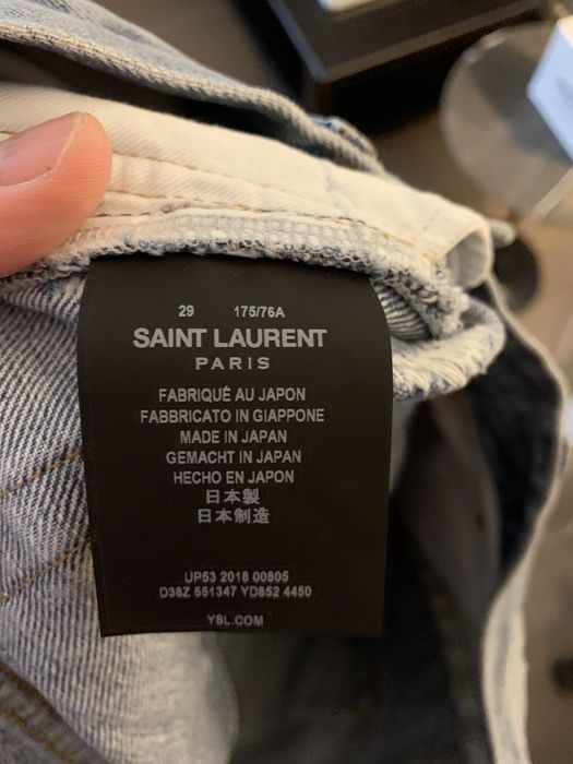 Saint Laurent Paris Saint Laurent D02 skinny fit Santa Monica Blue ...