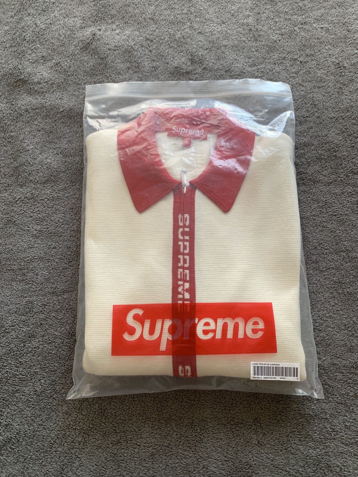 Supreme Supreme SS20 Logo Trim Zip Up Cardigan | Grailed