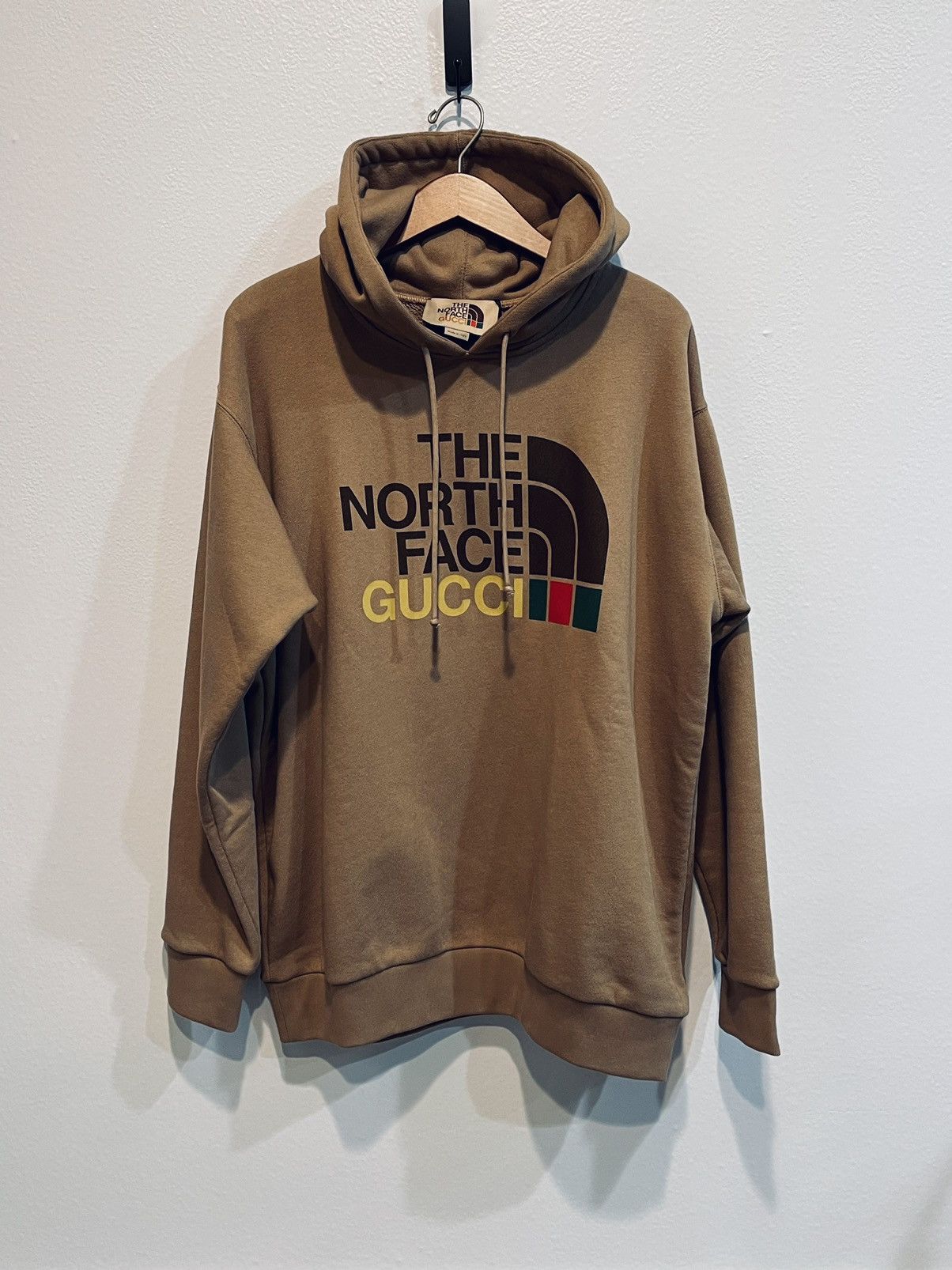 Shop GUCCI The north face x gucci sweatshirt (615061 XJDTD 9095