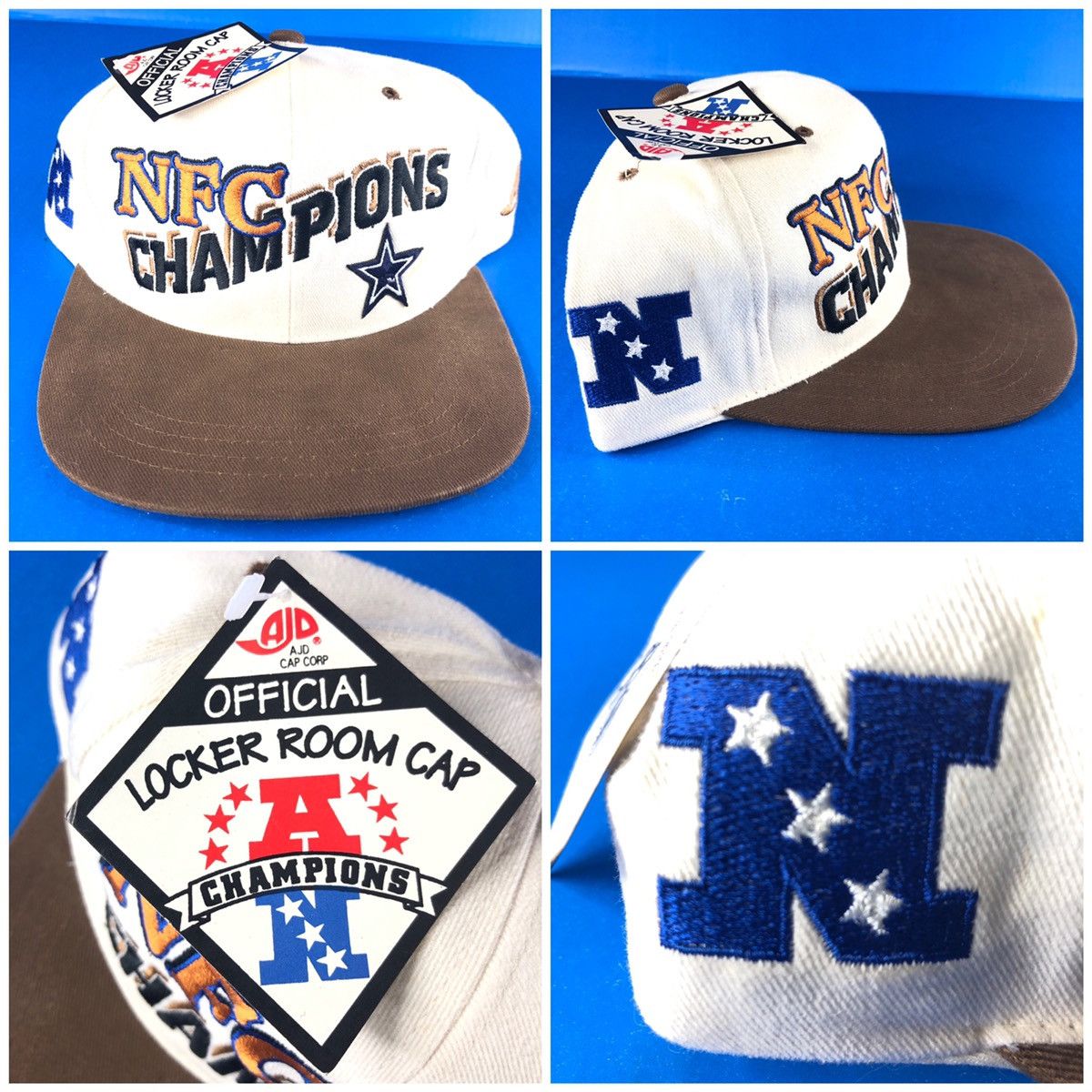 Vintage AJD Dallas Cowboys NFC Champions Snapback NWT — Roots