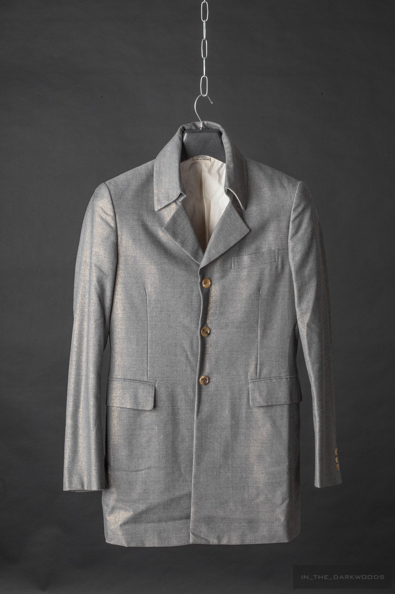 Comme des Garcons Homme Plus 2007 SS "golden" wool coat Size US S / EU 44-46 / 1 - 2 Thumbnail