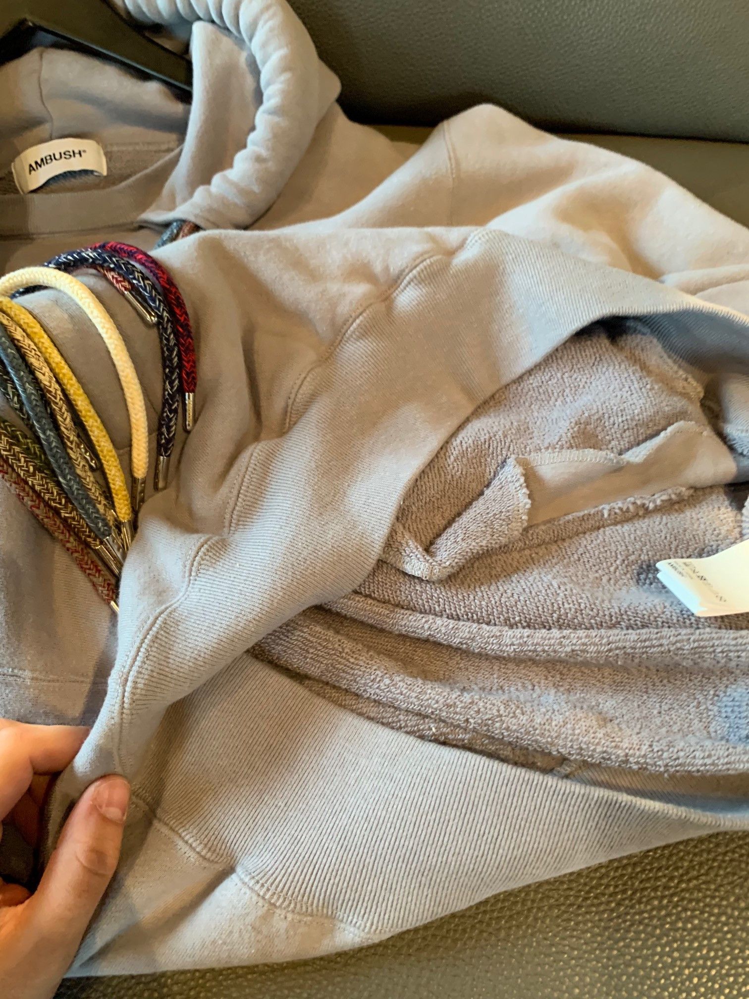 Ambush Design Ambush Grey Multiple String Tie Hoodie Size US L / EU 52-54 / 3 - 11 Thumbnail