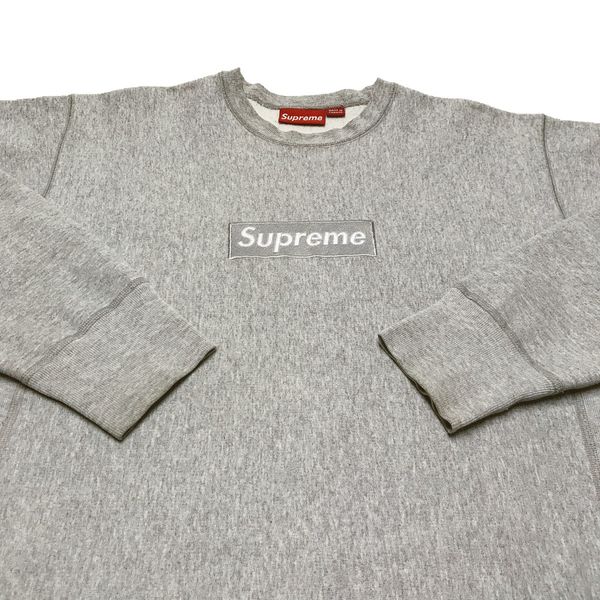 Supreme Supreme 2003 Silver on Grey Crewneck Box Logo Size L | Grailed