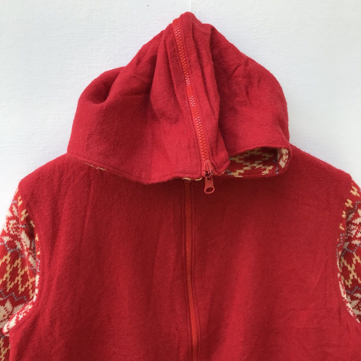 Japanese Brand Vintage Geometric Design Full Zip Jacket Hoodie Size US M / EU 48-50 / 2 - 3 Thumbnail