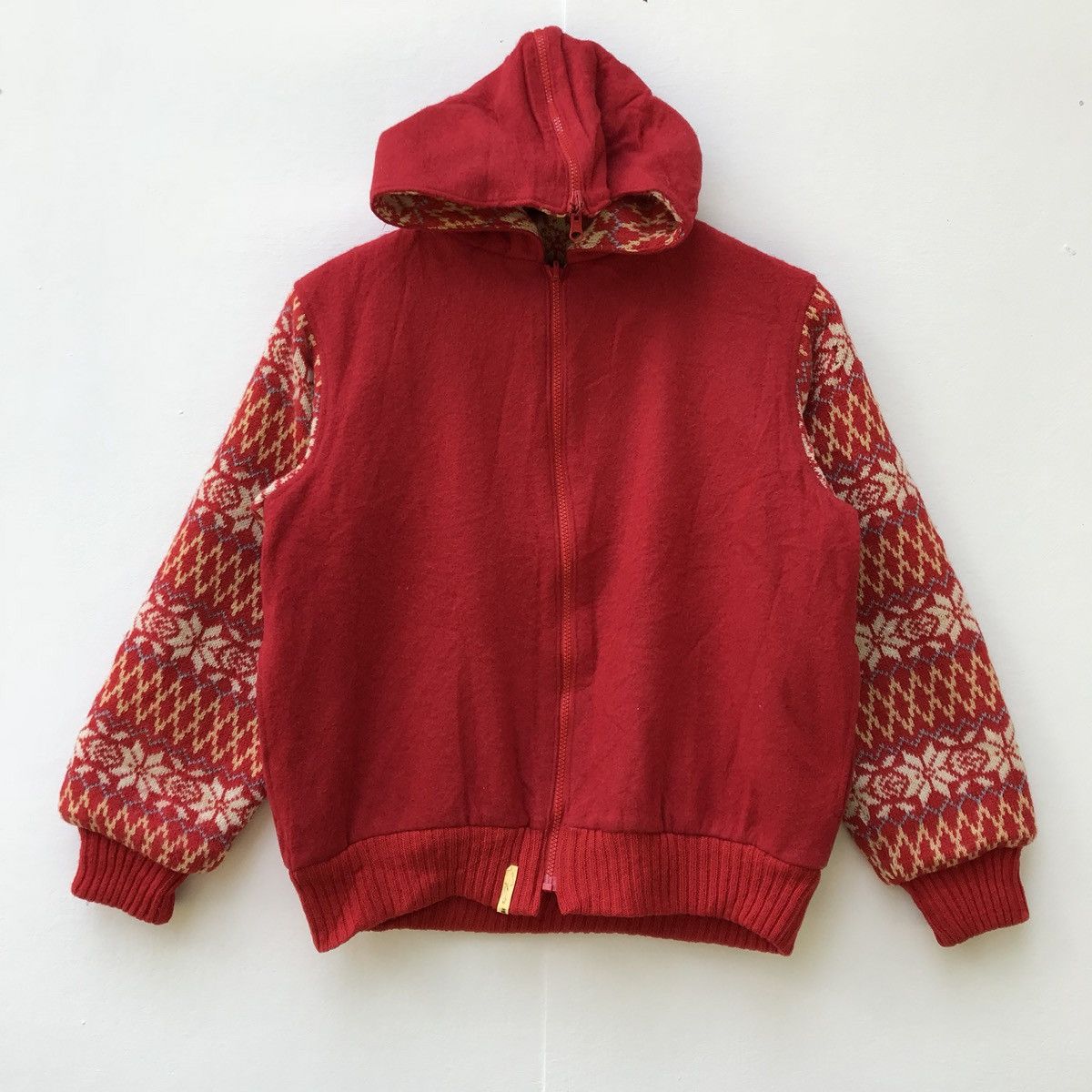 Japanese Brand Vintage Geometric Design Full Zip Jacket Hoodie Size US M / EU 48-50 / 2 - 2 Thumbnail