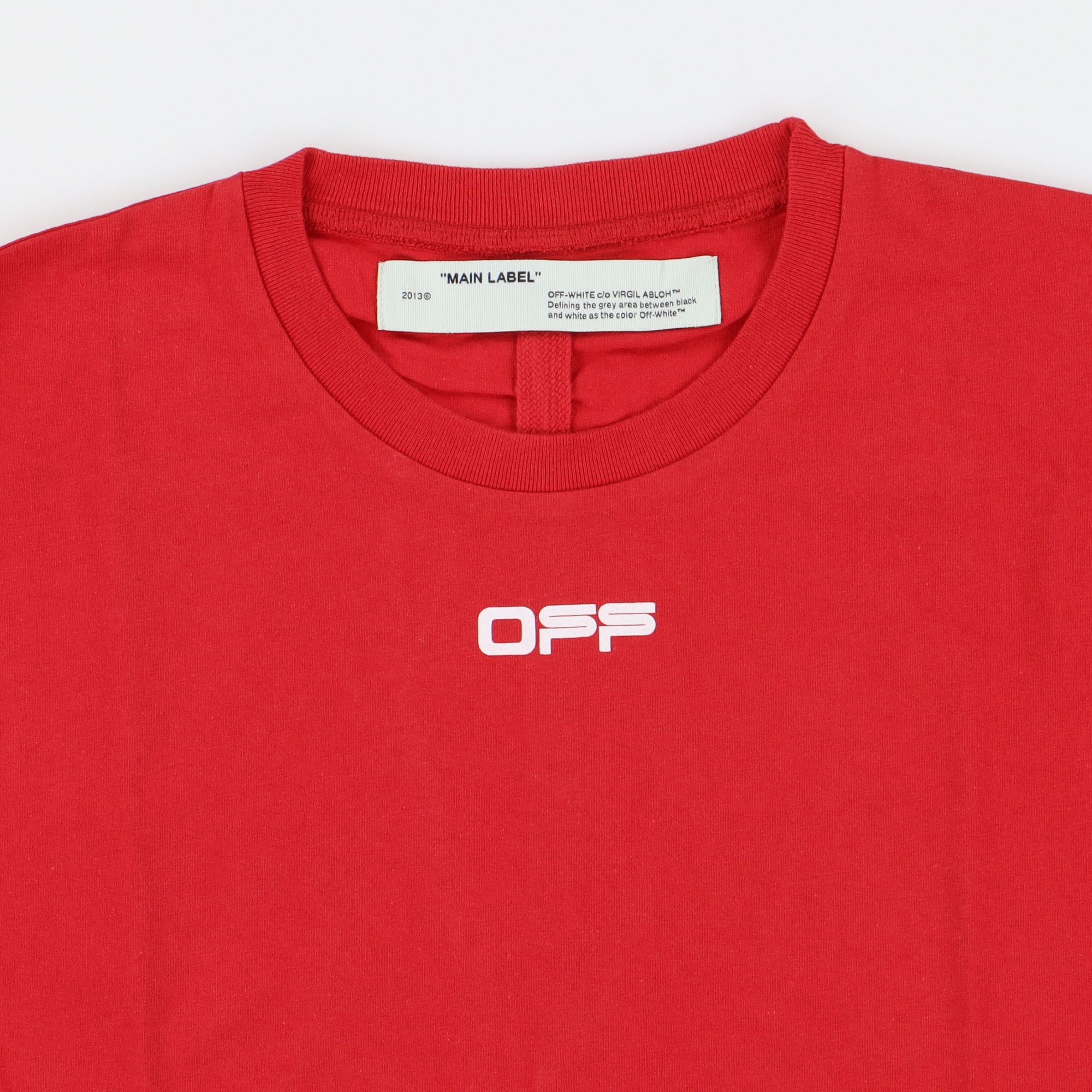 Off-White Red Baggage Tape Long Sleeve T-Shirt Size US XXL / EU 58 / 5 - 6 Thumbnail