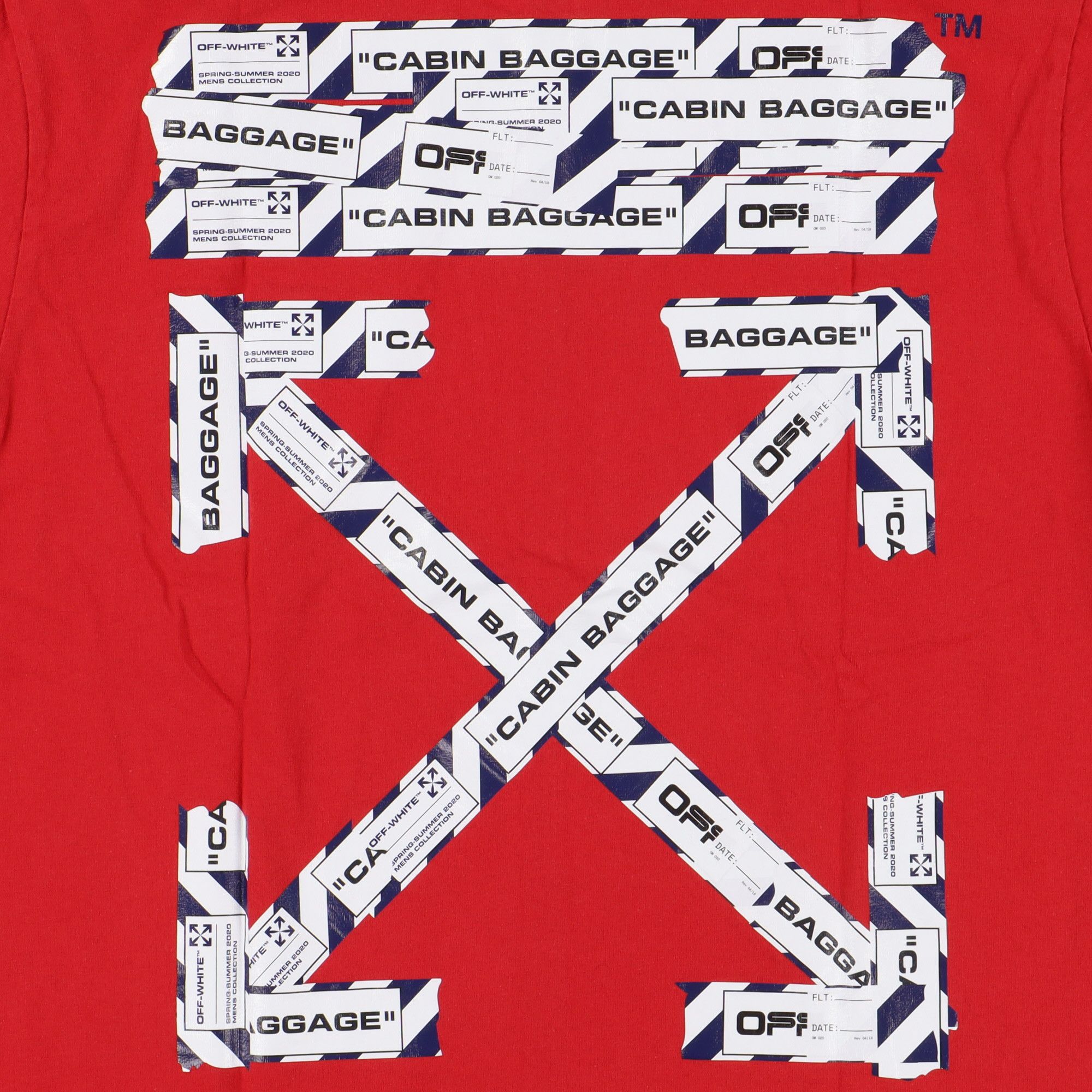Off-White Red Baggage Tape Long Sleeve T-Shirt Size US XXL / EU 58 / 5 - 4 Thumbnail