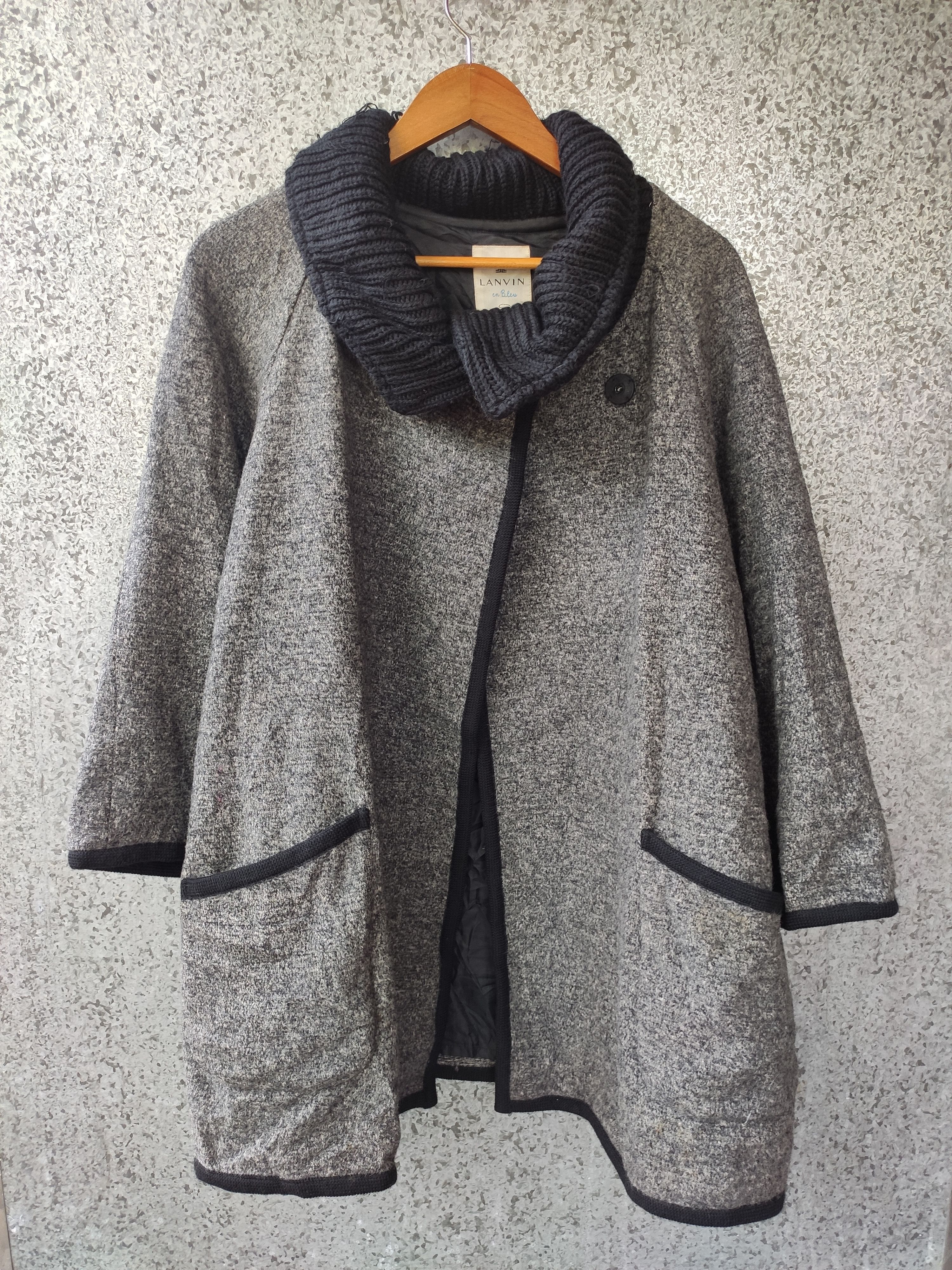 Lanvin Lanvin en Blue wool jacket cardigan kimono Size US M / EU 48-50 / 2 - 1 Thumbnail