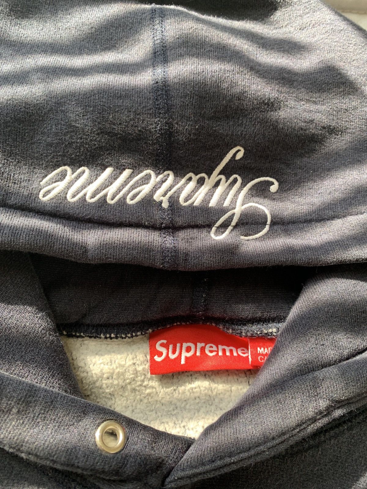 Supreme Vintage Supreme Cursive Hood Logo | Grailed