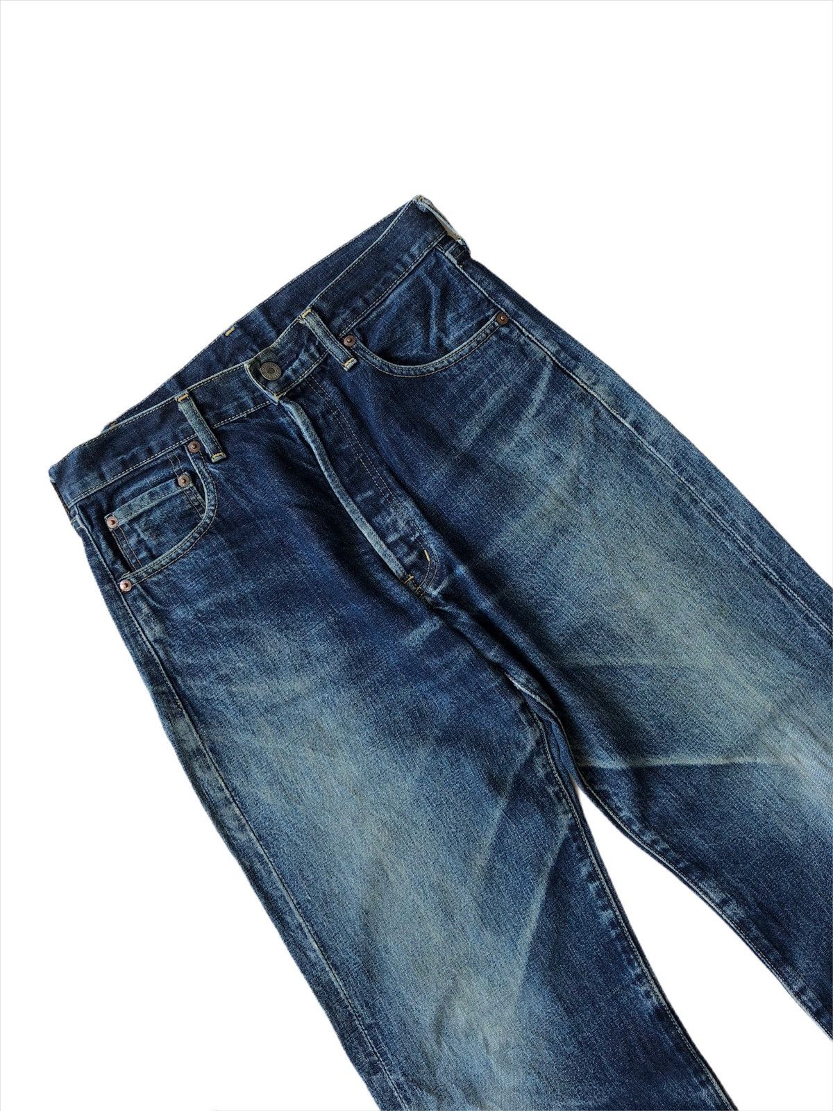 Levi's Vintage Clothing Vintage 1950 LVC 503B Repro Leather Patch Selvedge Denim Size US 30 / EU 46 - 4 Thumbnail