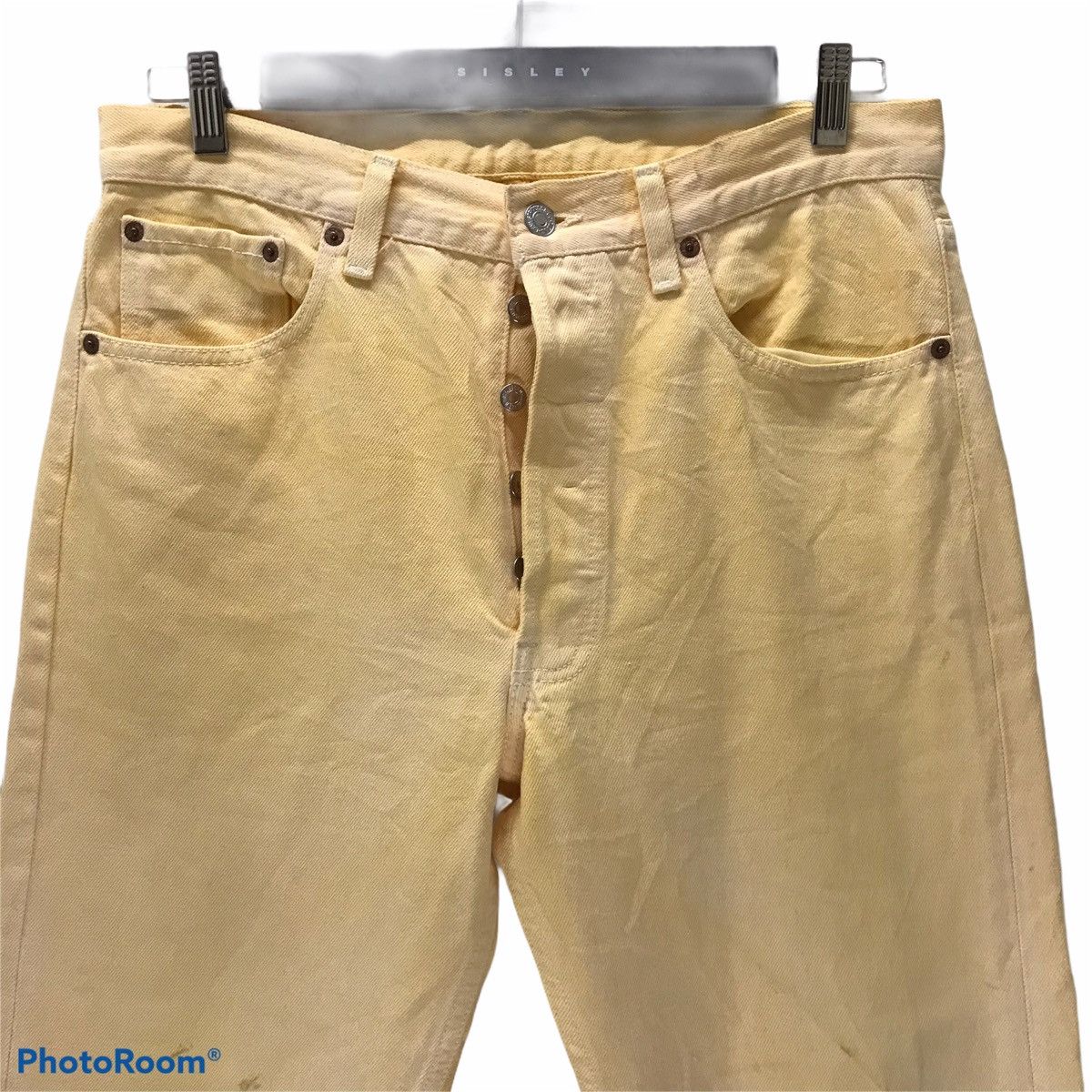 Levi's Vintage 90s Levis 501 Yellow Dye Jeand Size US 33 - 4 Thumbnail